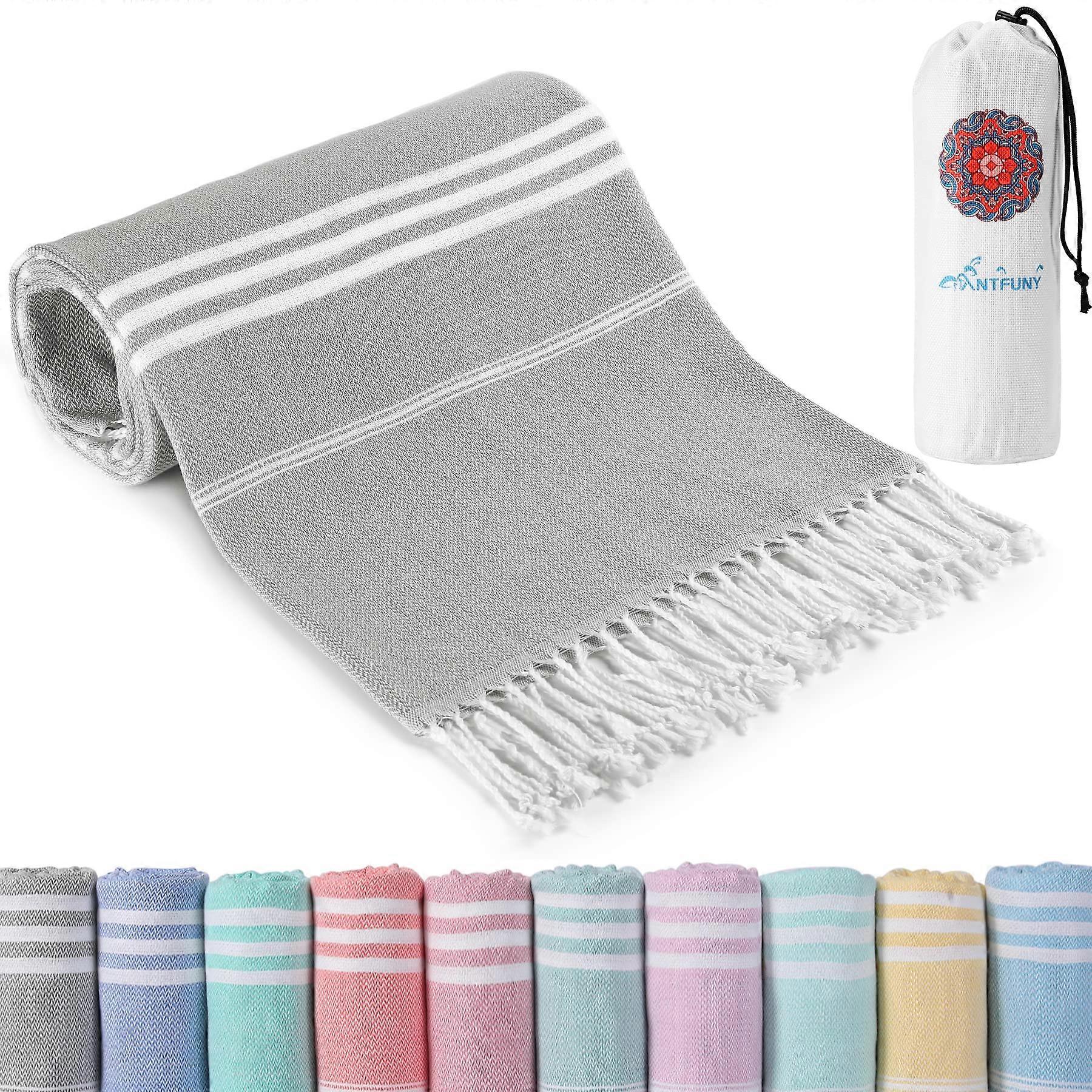 Turkish Beach Towel Extra Large XL Fast Dry Sand Resistant Soft Absorbent Blanket for Adults