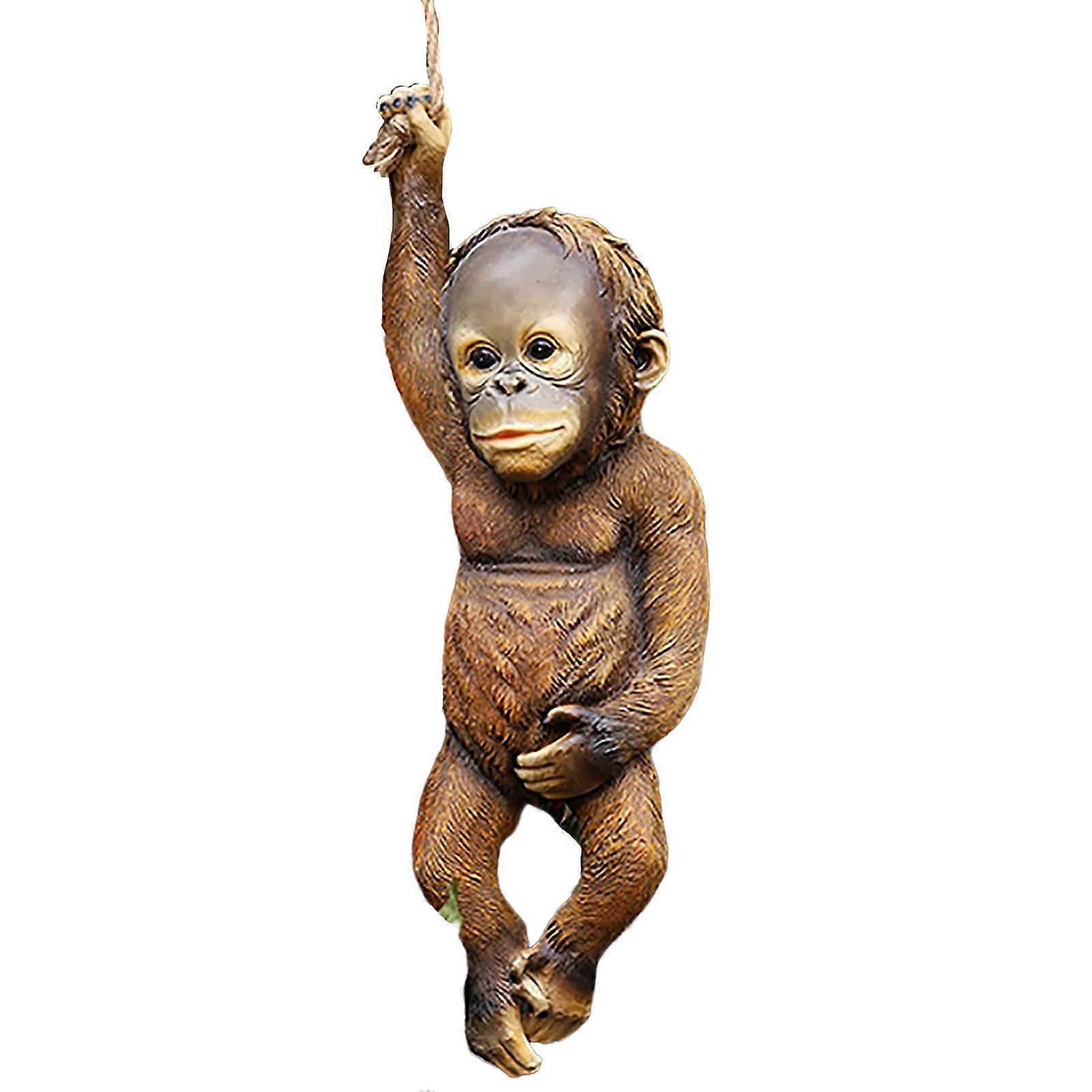 Hanging Small Monkey Figurine Simulated Hanging Monkey Shape Sculpture