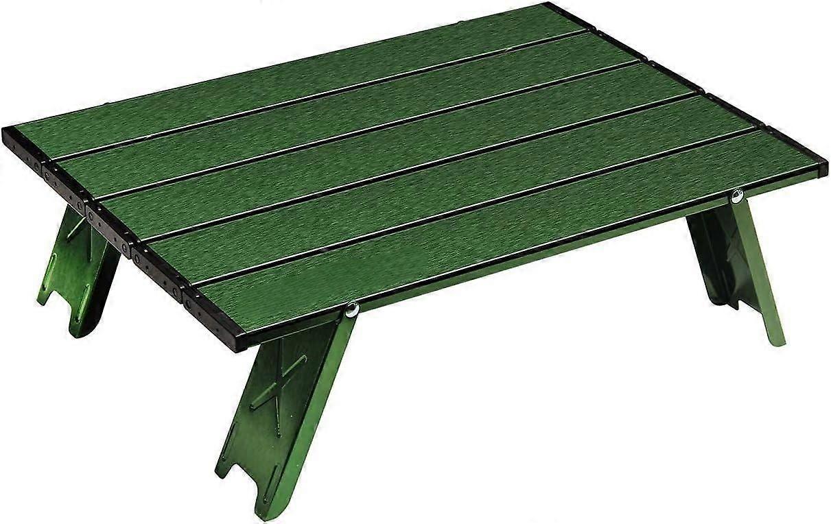 Folding Beach Table Aluminum Portable Camping Table Ultralight, Green