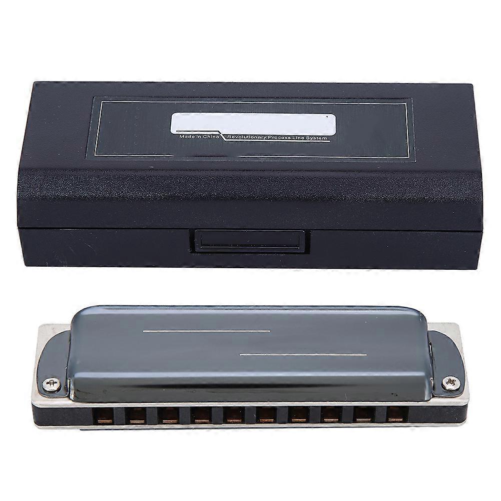 10‑Hole Harmonica Blues E Key Harp Wind Musical Instrument Beginner Practice KS‑10BH