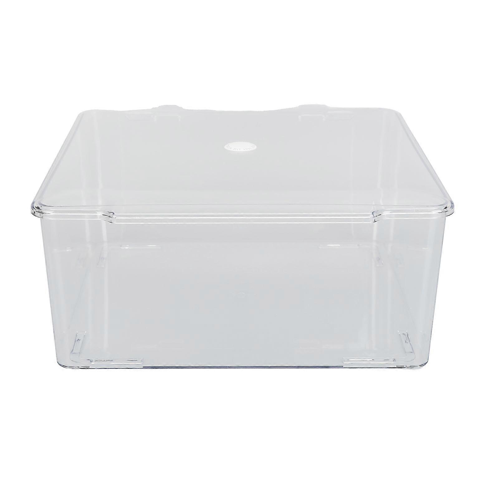 Cosmetic Storage Organizer Box Containers with Hinged Lid Dust Proof Large Capacity Space Saving Clear Plastic Case