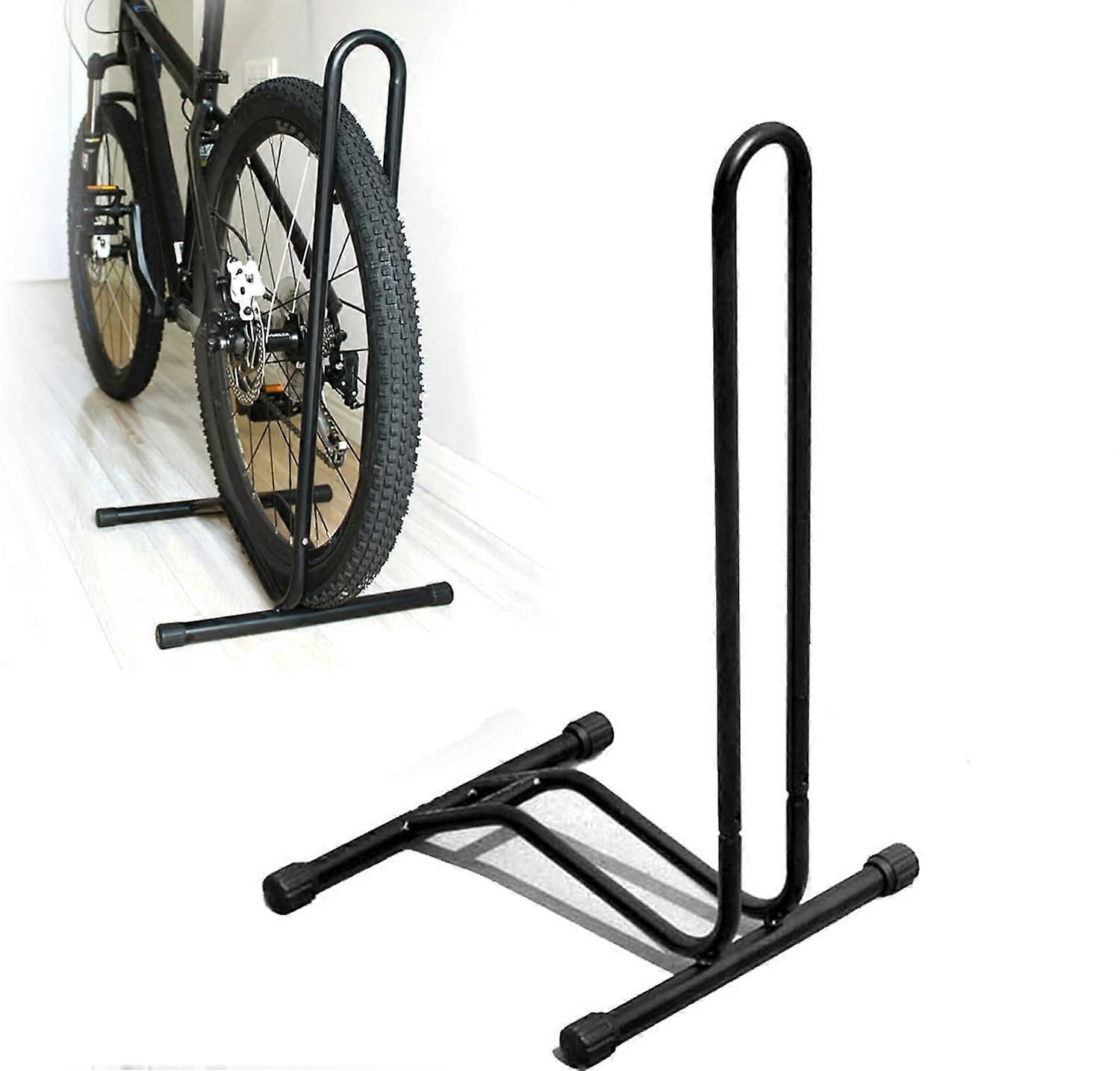Bike Floor Stand Freestanding Upright Bicycle Storage Rack for Mountain and Road Bikes, Space-Saving Design, Adjustable Height