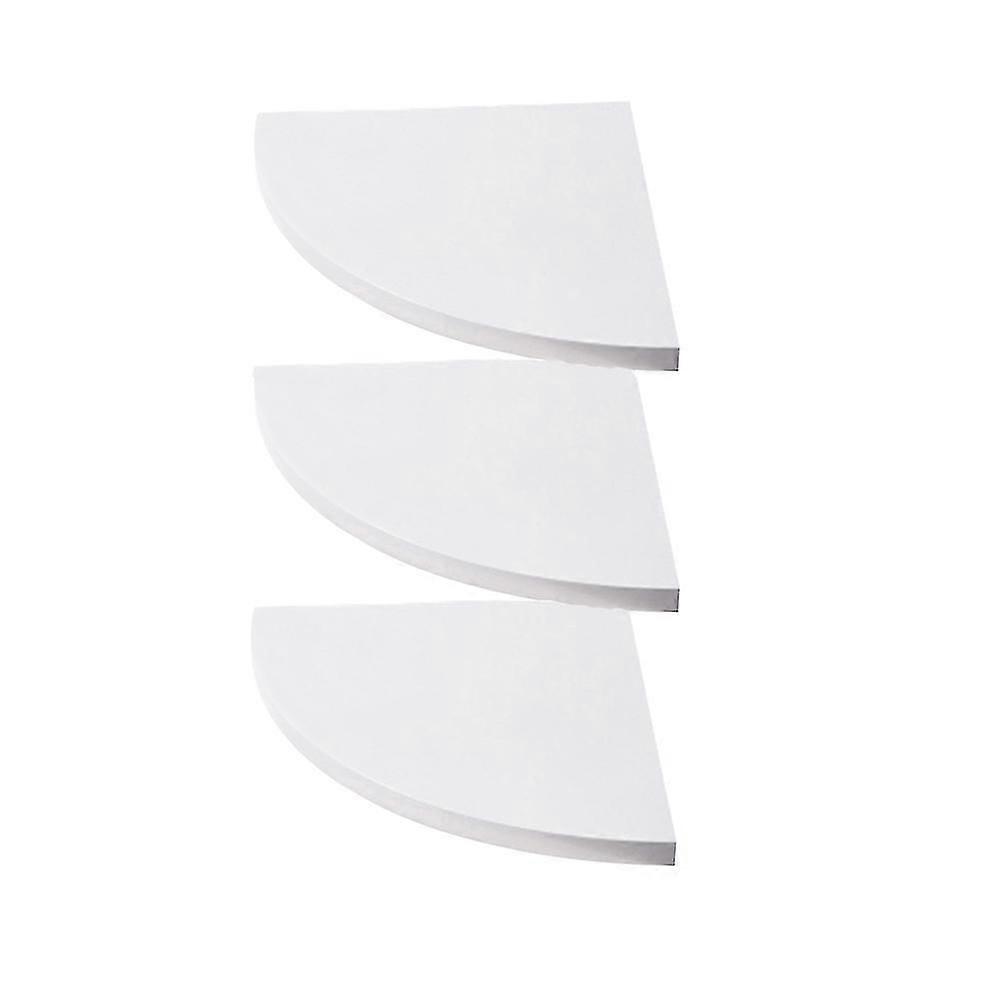 3pcs Wall Corner Shelves Triangle Fan Shape Storage Racks Wall-mounted Corner Storage Holder