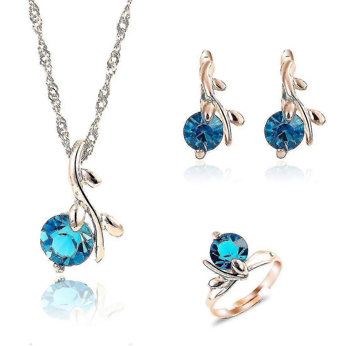 Water Drop Necklace Earrings Ring Set