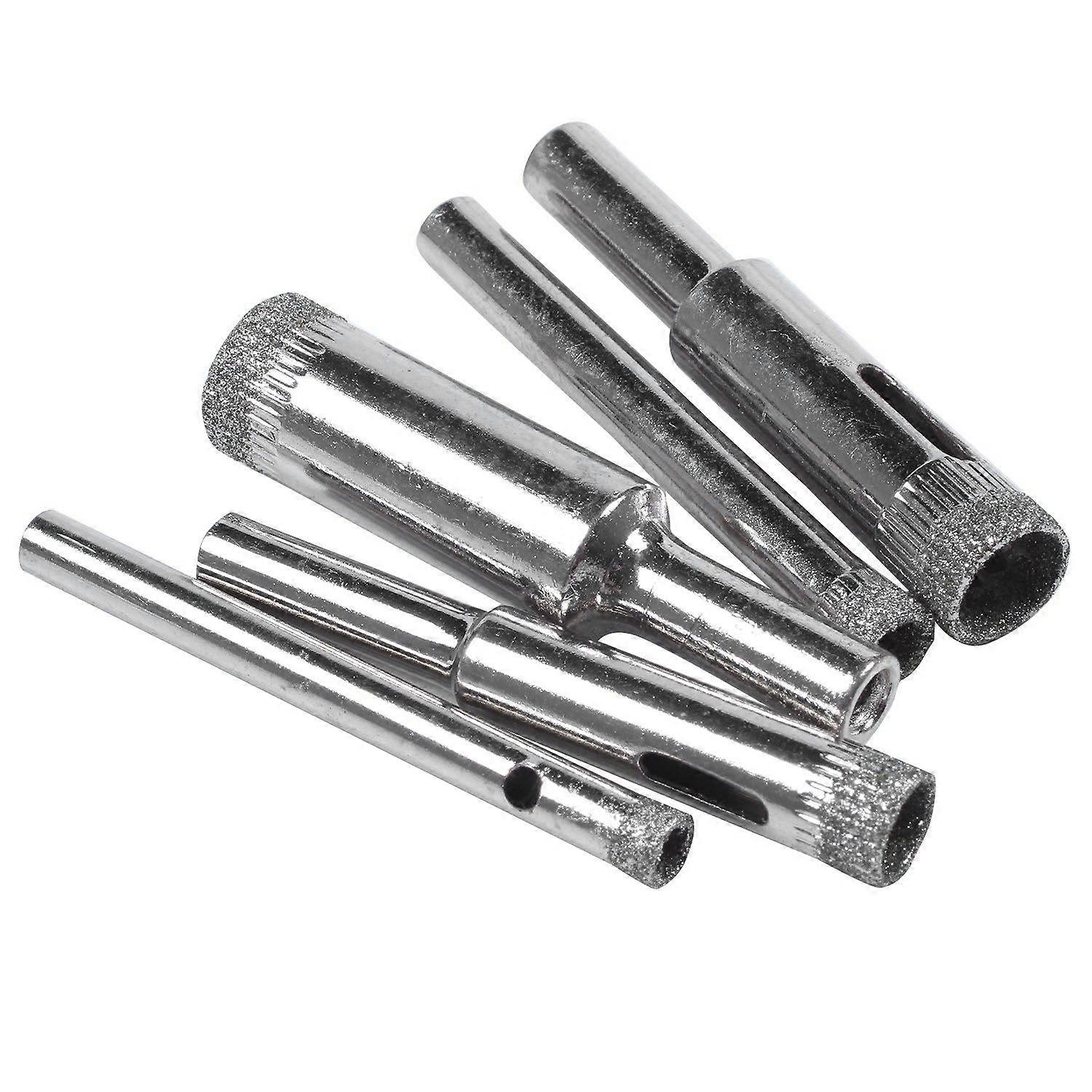 5Pcs Diamond Coated Core Hole Saw Bit Set Tool For Tile Marble Glass Ceramic 5/6/8/10/12mm