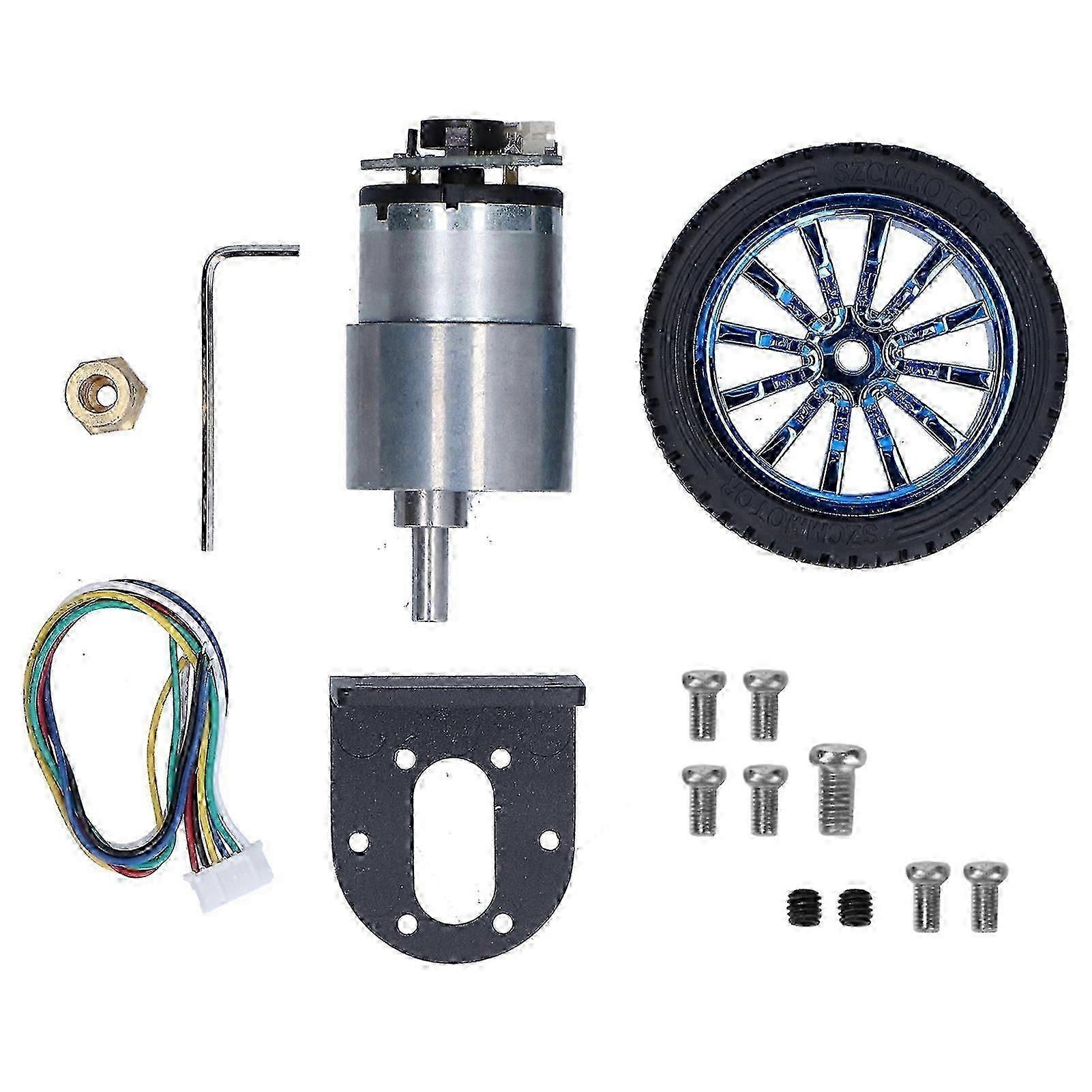 Encoder Motor Set Kit 6mm Welle mit Montagehalterung für Smart Car Robot DIY Dc6v Jgb37?52020rpm Motor Kit