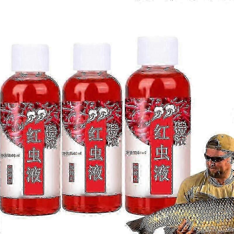 3pcs Strong Fish Attractant Concentrated Red Worm Liquid Fish Bait