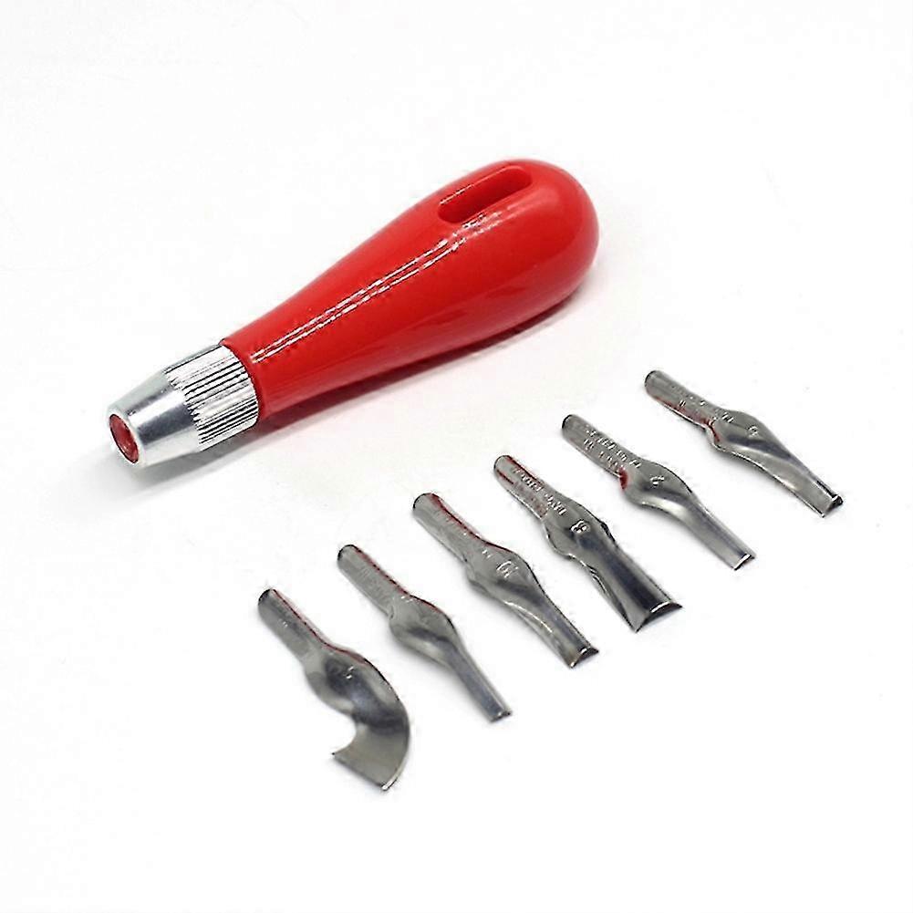 Beginner DIY Linoleum Carving Tool with ABS Handle - Ergonomic Portable Engraver for Crafts, School, Home Art Projects