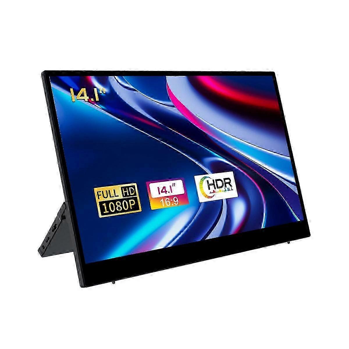 Portable Monitor 14.1 Inch 1080P Full HD Laptop External Second Screen Gaming IPS Computer Display