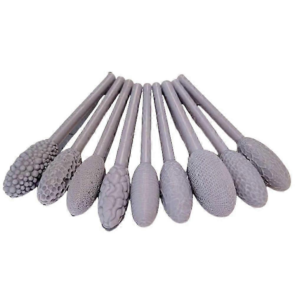 Texture Tool Sets for Clay Art 9Pcs, Clay Modeling Pattern Rollers Kit, Clay Texture Rolling Emboss Plaids Hand Rollers