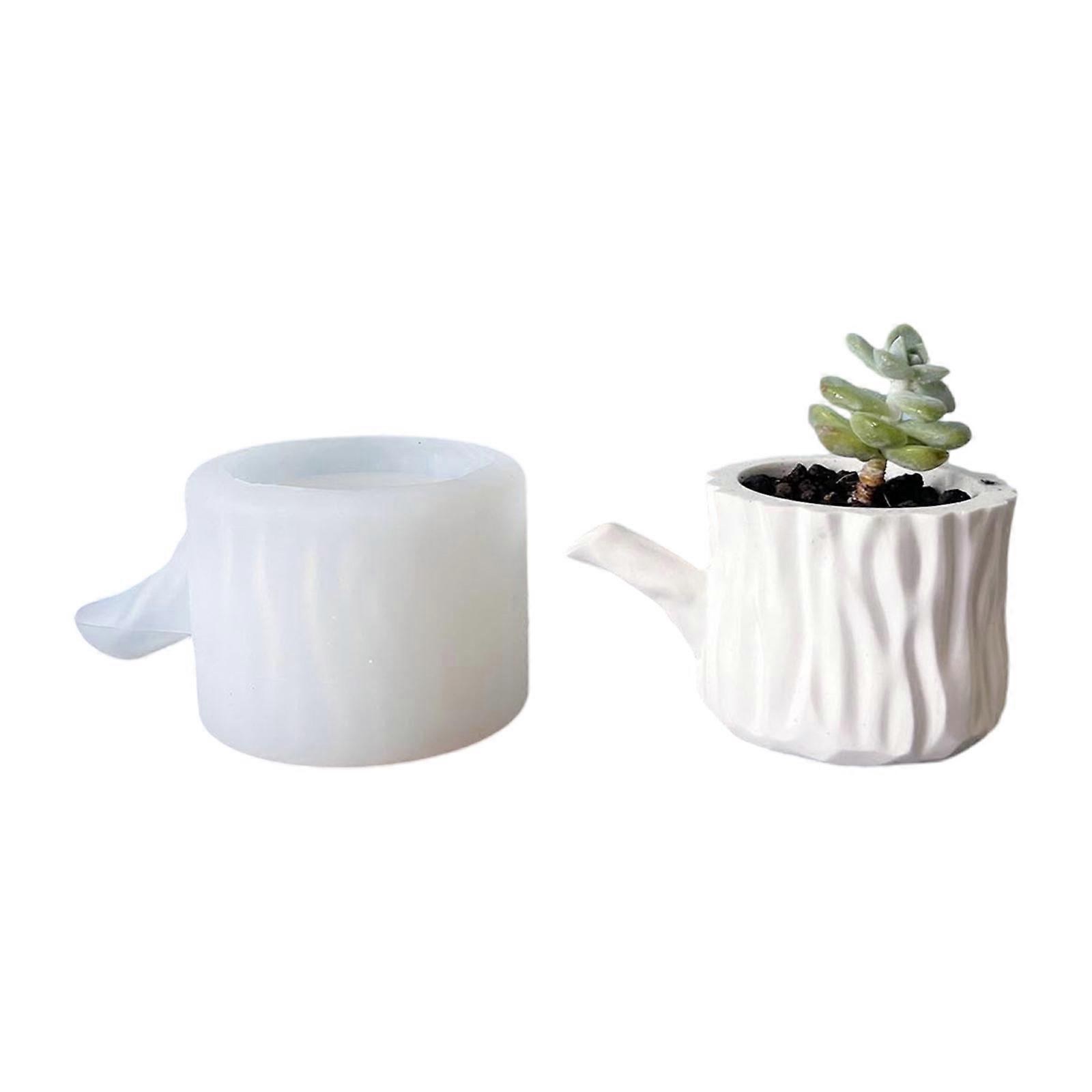 Versatile Handcraft Tree Stump Silicone Mould for Unique Plant Pots Sturdy Cement Plaster Casting Tool Home Decoration