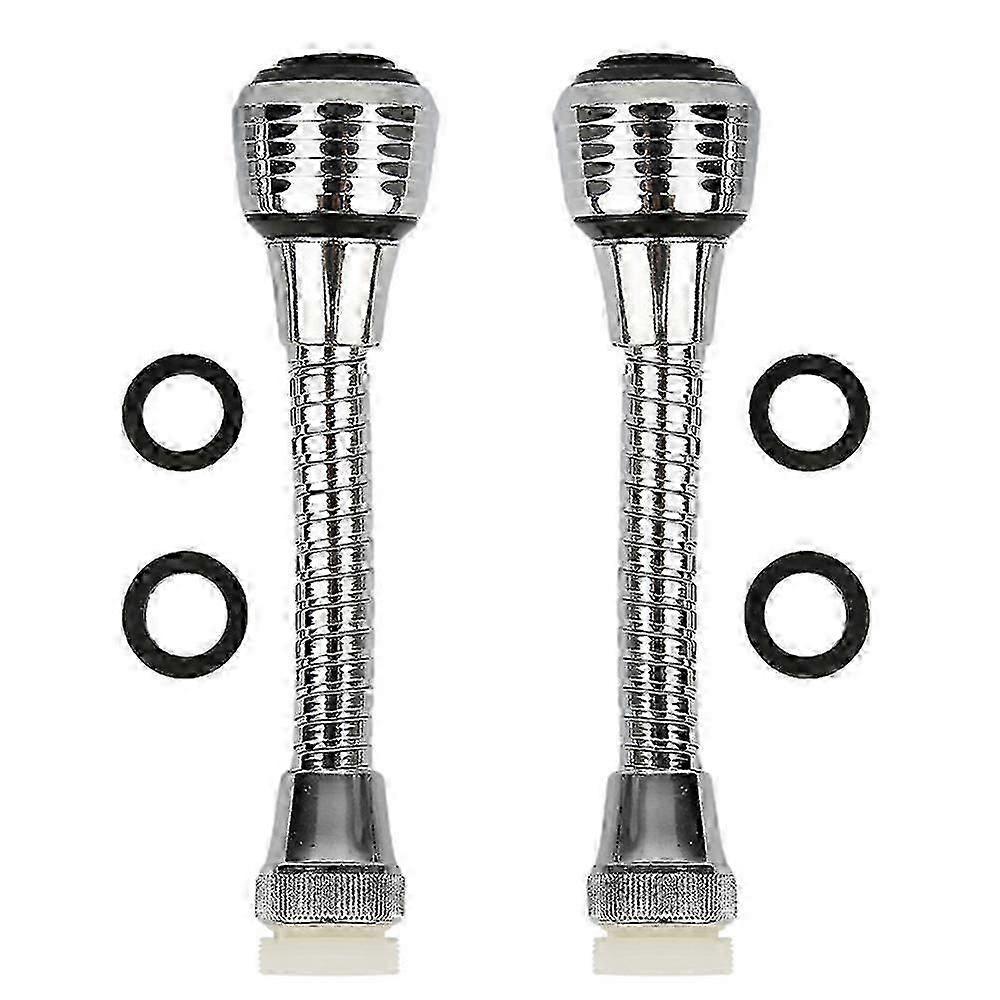 2pcs 360 Faucet Extender Bendable Kitchen Sink Flexible Tap Spray Head Attachment