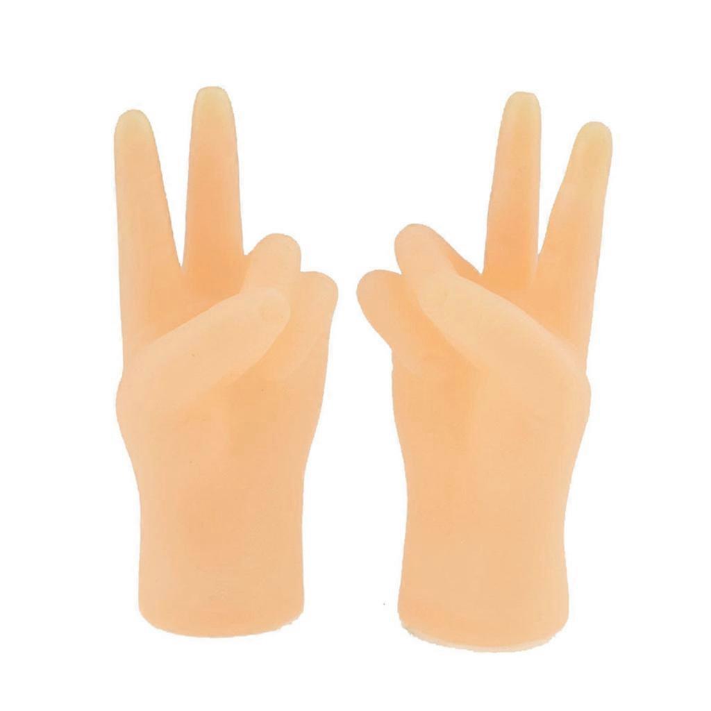 2pcs Hand Finger Puppets Soft Realistic Feeling Finger Puppets Scissors Game Fun Prank Toys for Boys and Girls Multicolor