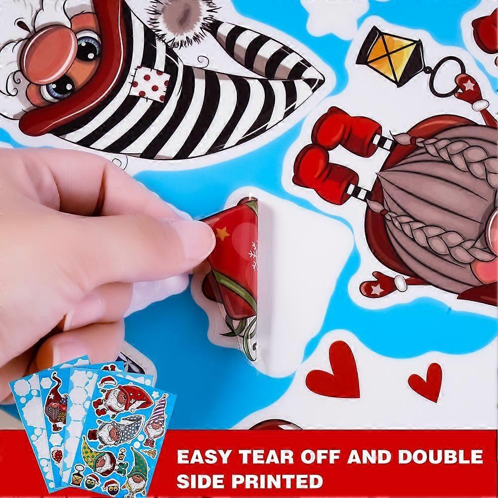 Santa Claus Glass Static Sticker