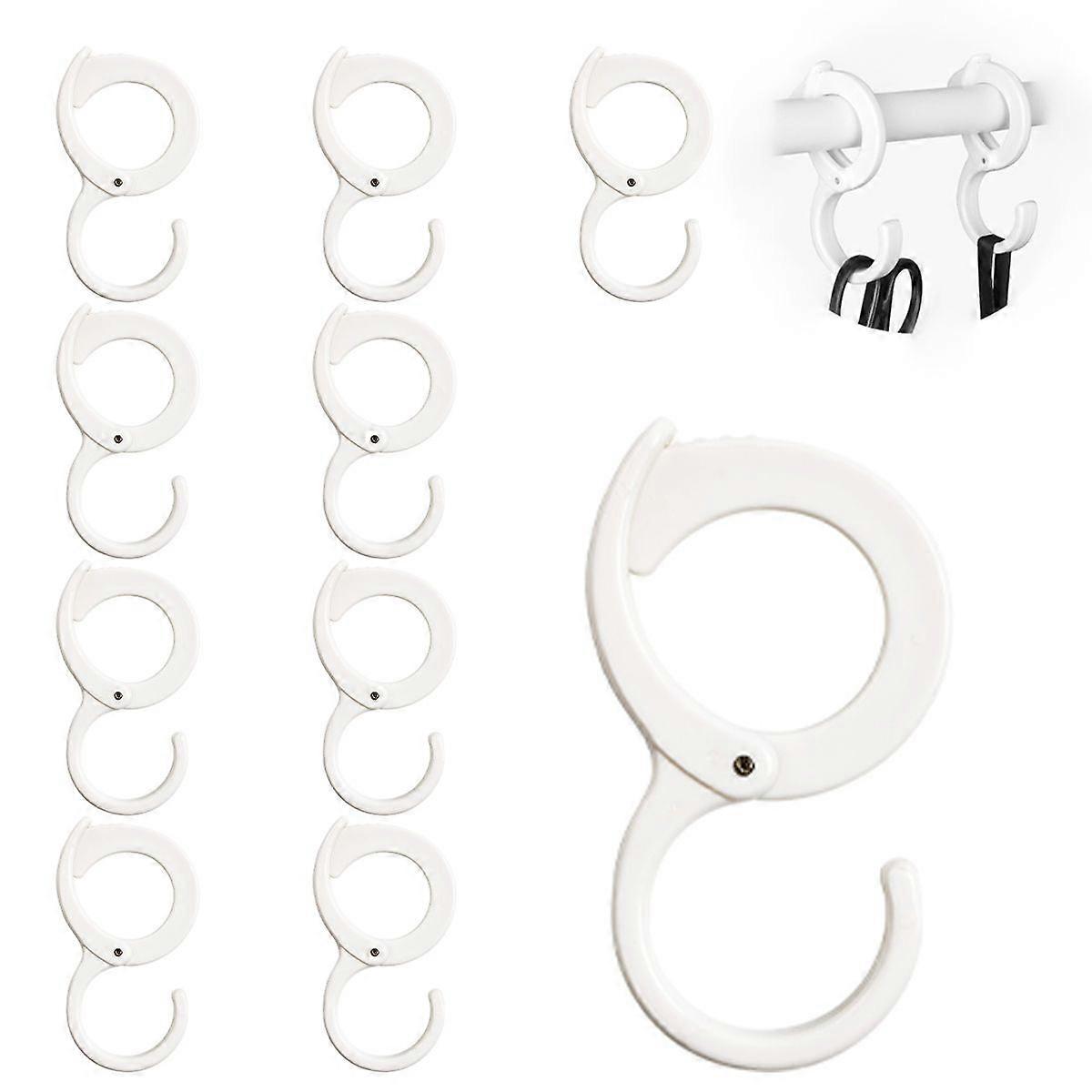 10pcs S-Shaped Hooks Table Edge Hook Heavy Duty Closet Hook Multifunctional Adjustable S Shaped Hooks