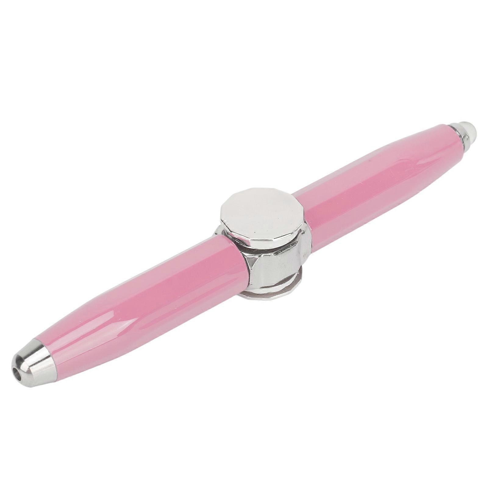 Fidget Pen Gyroscope 120mAh LED Light Ballpoint Pink Portable