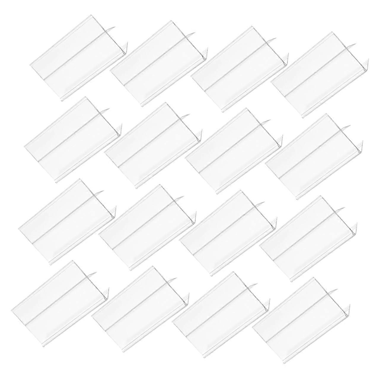 50Pcs Plastic Shelf Label Holders Clip Tags for Wire Shelving Display Labels for Supermarkets Efficient Merchandise Sign Holder