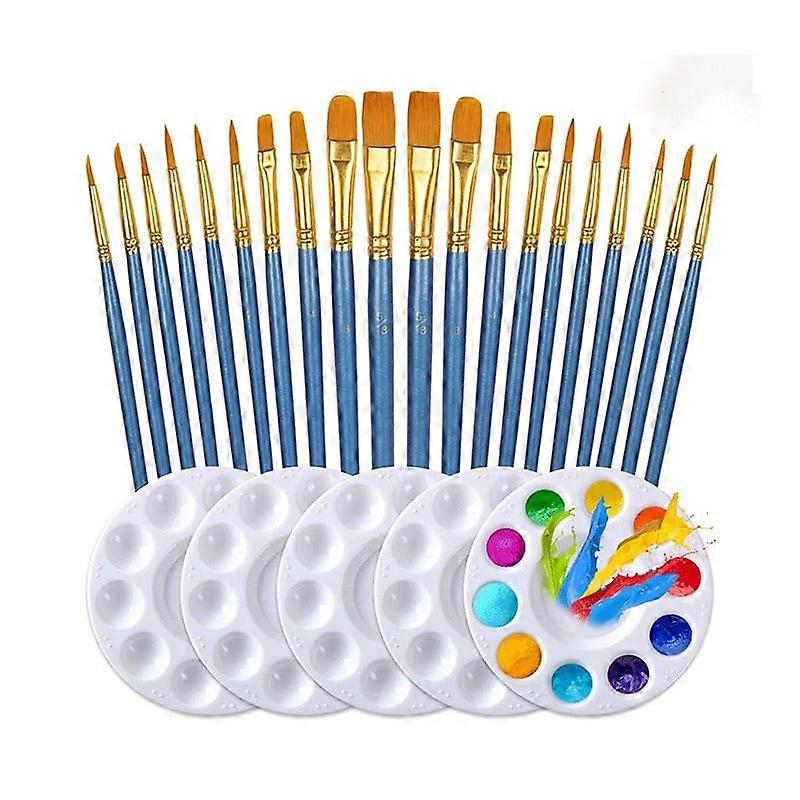 Nylon Hair Acrylic Art Paintbrush Sets 20 Combination Art Paintbrush Sets for Artists Students