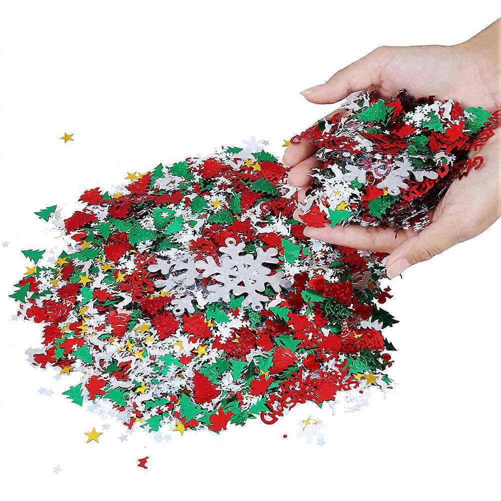 Snow Table Confetti Christmas Confetti Plastic Party Scatter Assorted Color Round Festive Theme Toss 1Set