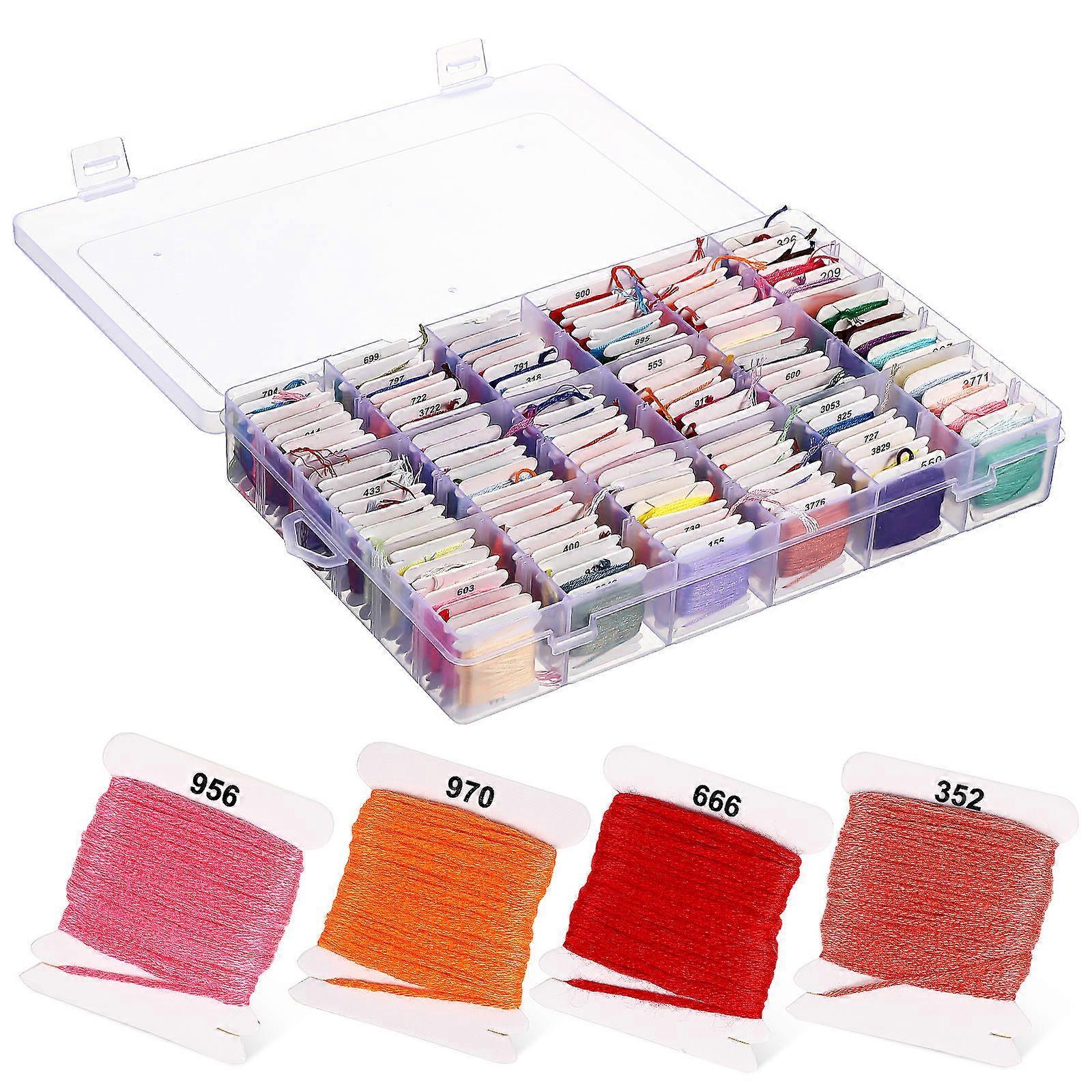 120 Skeins Multi Color Embroidery Threads for Cross Stitch Crafts with Plush Texture and Boxed