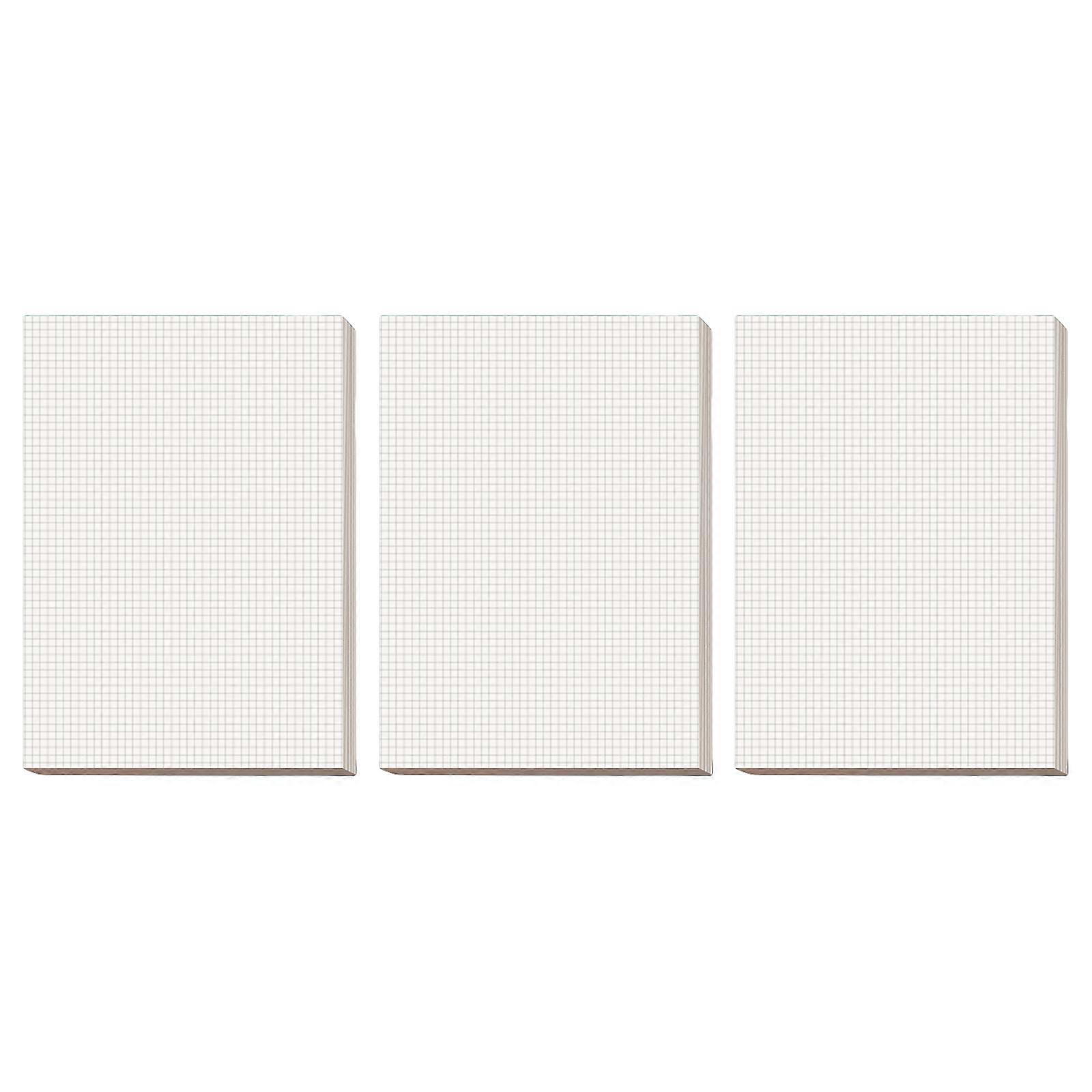 3 Pcs Writing Pad Set Blank Note Pads Draft Paper Graphing Pad Calculation Pad Grid Paper for Journaling Calculations  40 squares