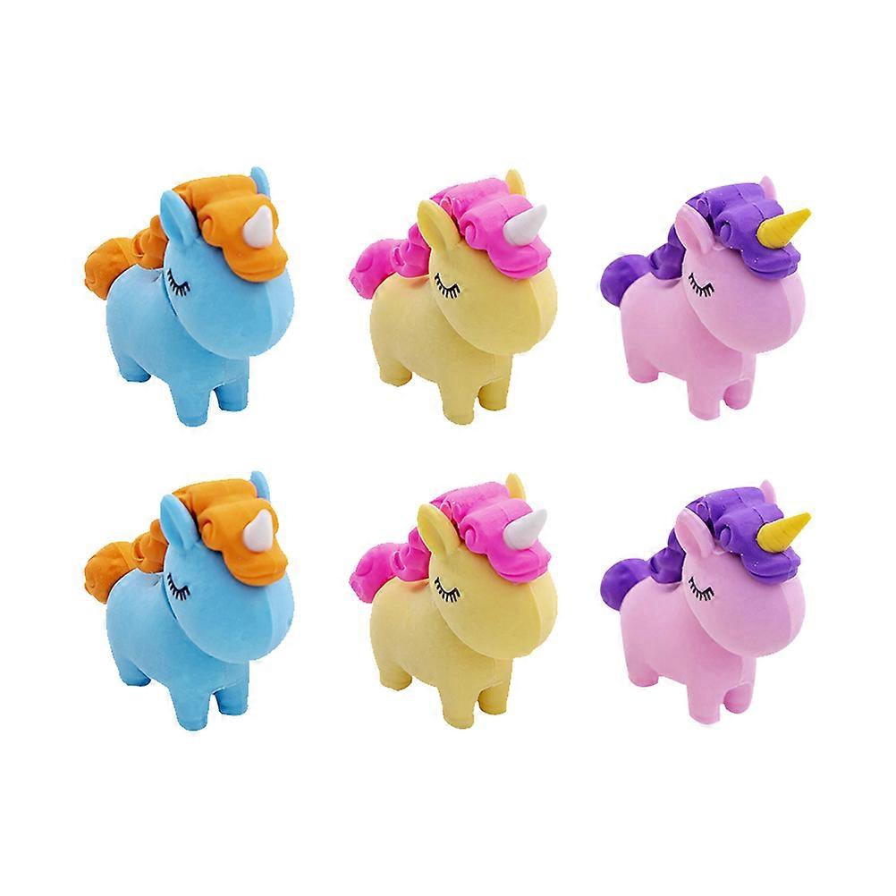 Cute Mini Erasers TPR Material Removing Wrong Handwriting For Students 16Pcs