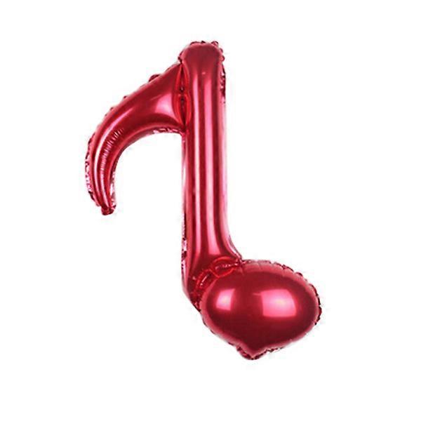 Birthday Foil Balloons Music Note Design for Parties Red Mylar Balloon Decoration 1Pack