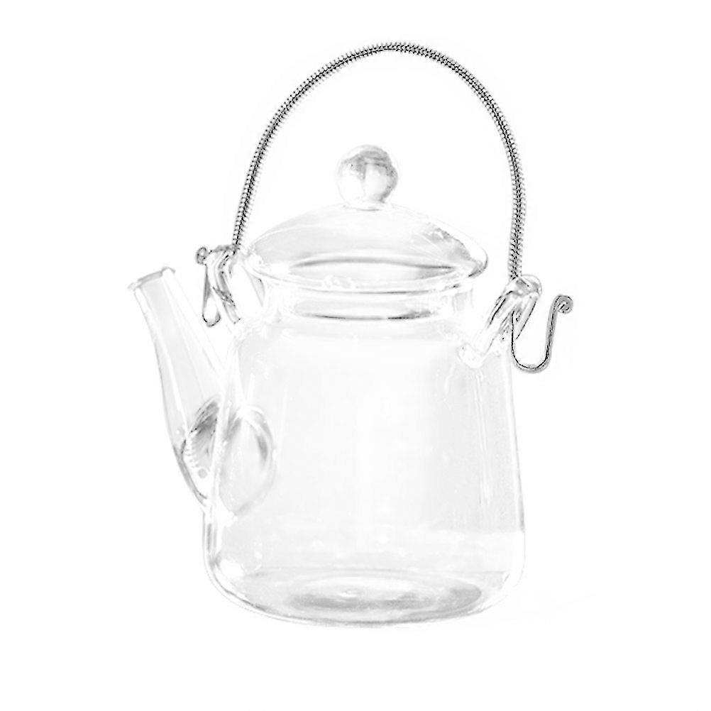 Heat Resistant Glass Teapot Tea Brewing Pot Office Use 13.50X8.00X8.00cm Retro Style 1Pack