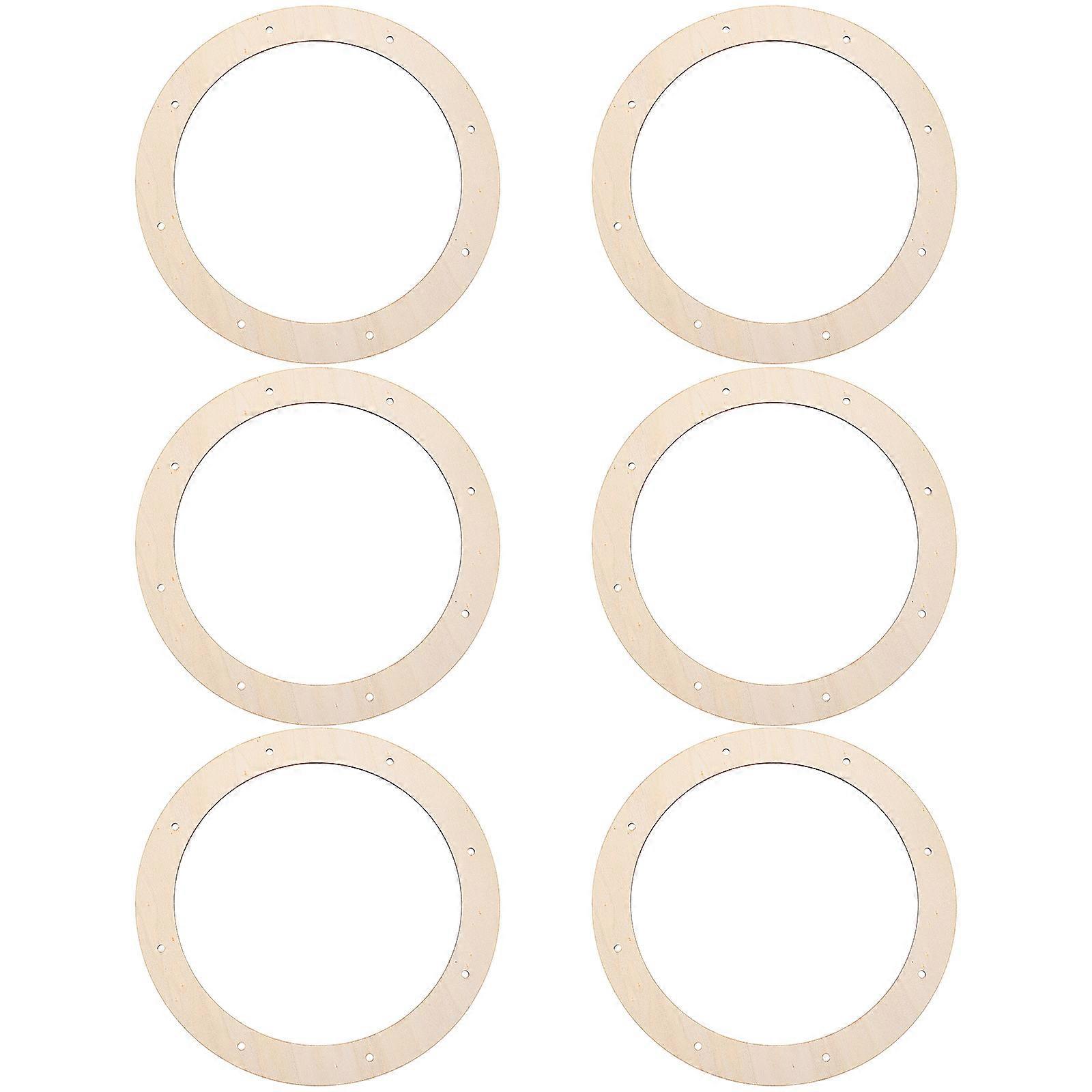 Circle Wreath Frame For Festive Atmosphere Diy Floral Wreath Decoration Synthetic Material 29.00X29.00X0.20Cm 6Pcs