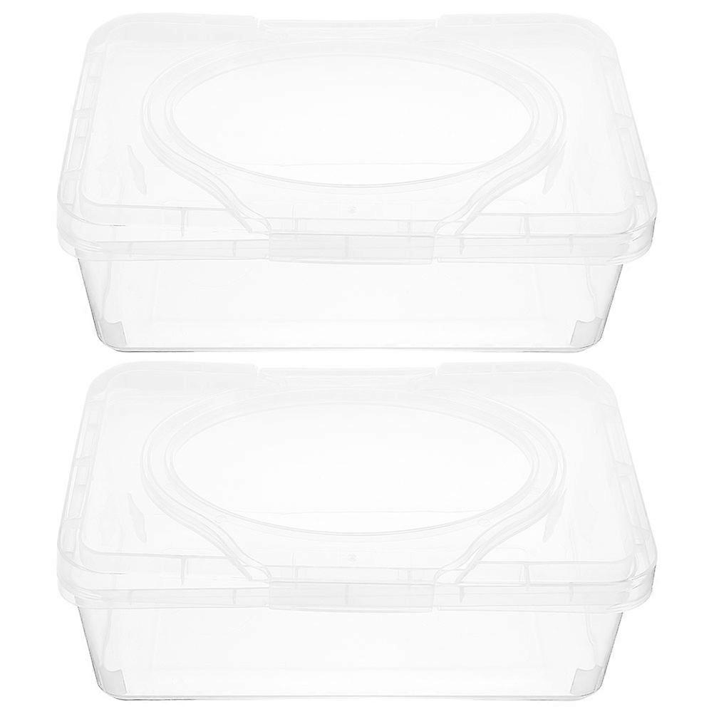 Tissue Storage Box Wipes Dispenser Case Box Tissue Storage Box Case Napkin Box Organizer with Lid Hotel 19.50X12.50X9.00CM Storage 2Pcs