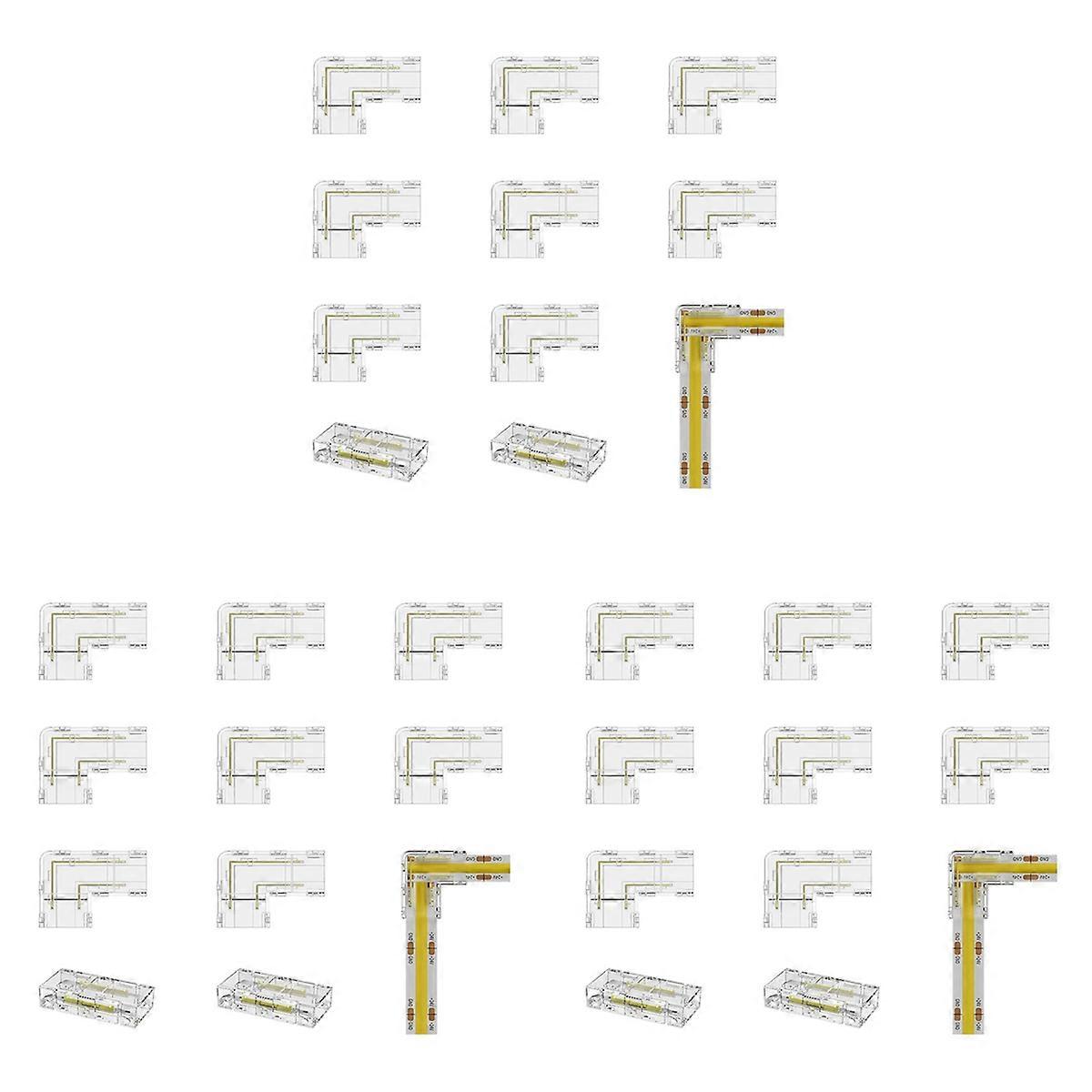 8mm Connector 8Pc L-Shaped/Corner Connector,2Pc Gapless Connectors