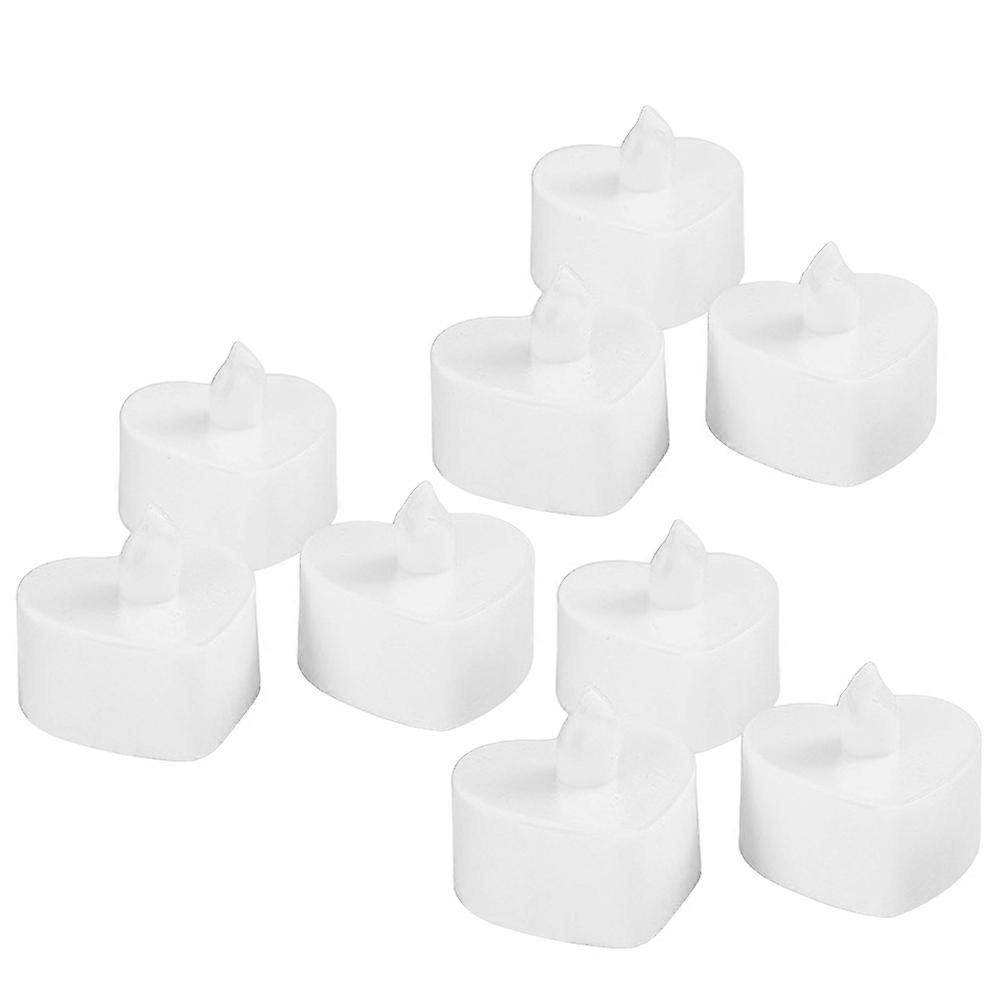Candle Lamps 10Pcs White for Lighting with LED Lights