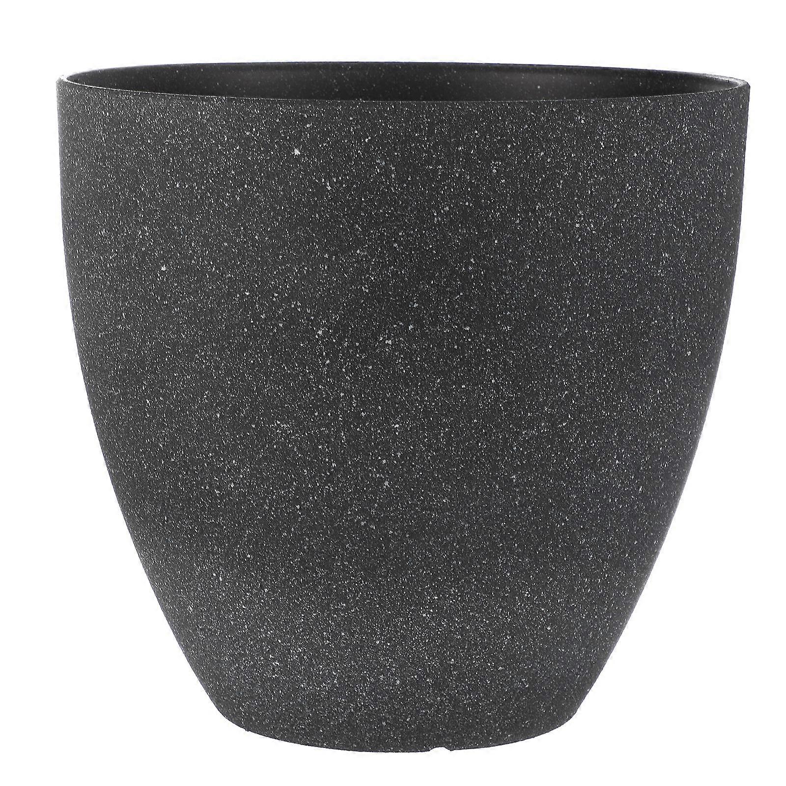 Succulent Pot Resin Flower Container Desk Use Black 33X33CM 1Set