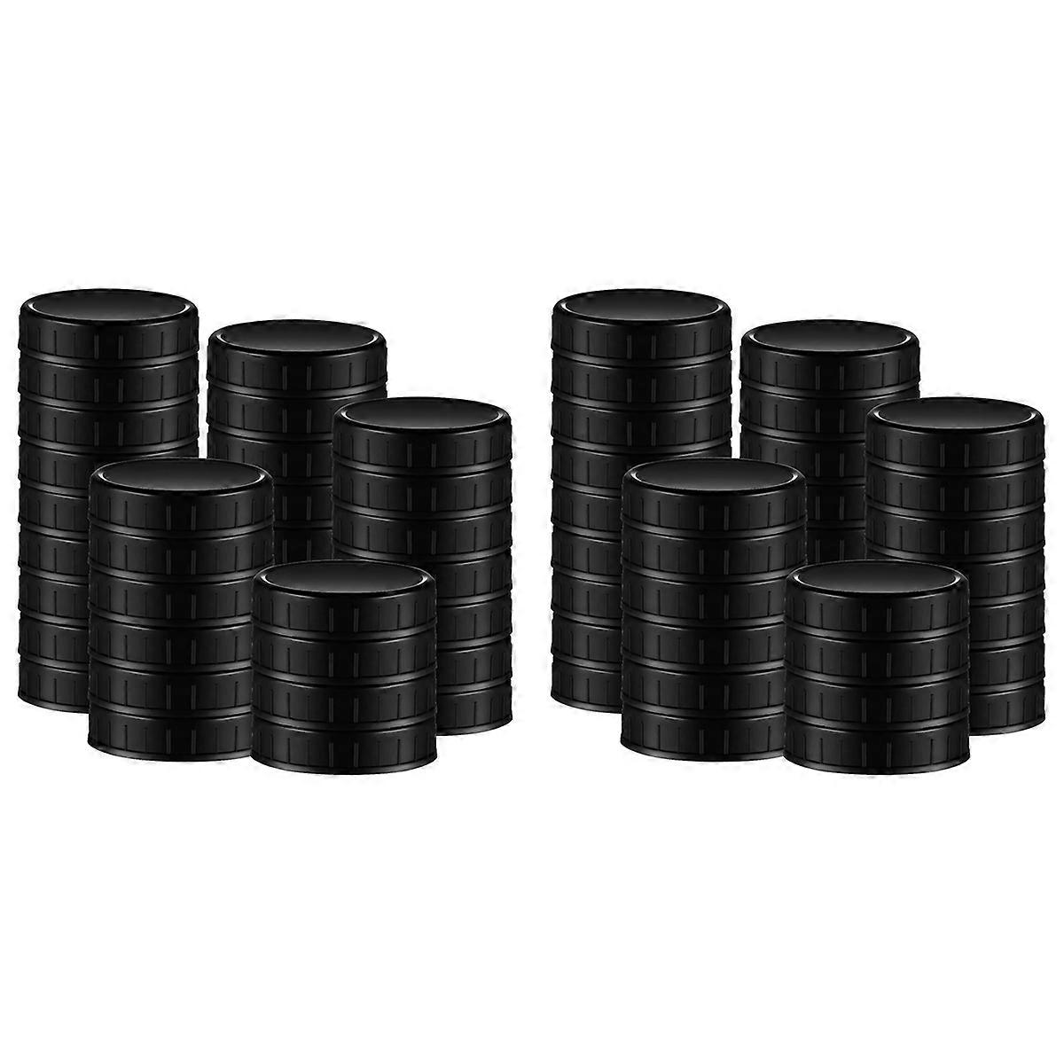 60X Jar Lids Plastic Storage Caps with Rubber Seal Replacement Plastic Lids for Jars Canning Jars an
