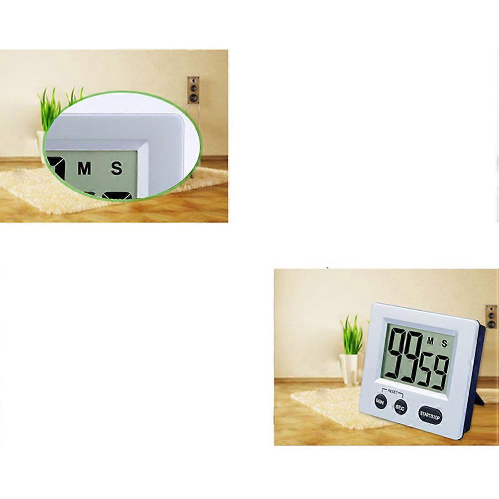 Timers For Cooking Rectangular Sky-Blue 8.5*7.7 Cm Countdown Alarm Large Display 1Pack