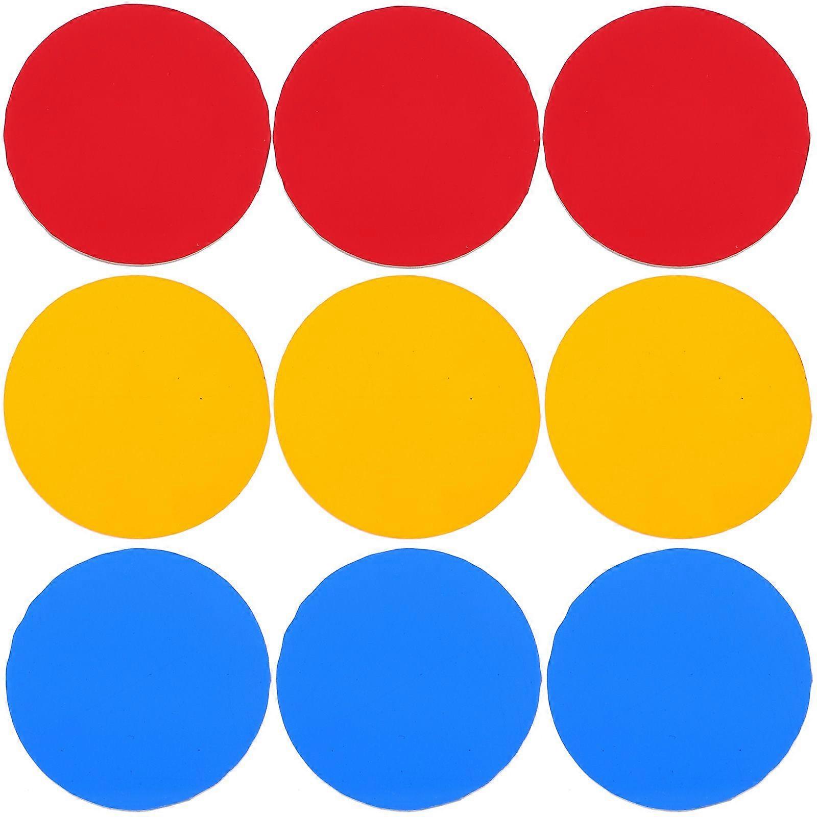 9pcs Educational Color Filter Board Circular Lighting Filters Transparent Color Film Sheets