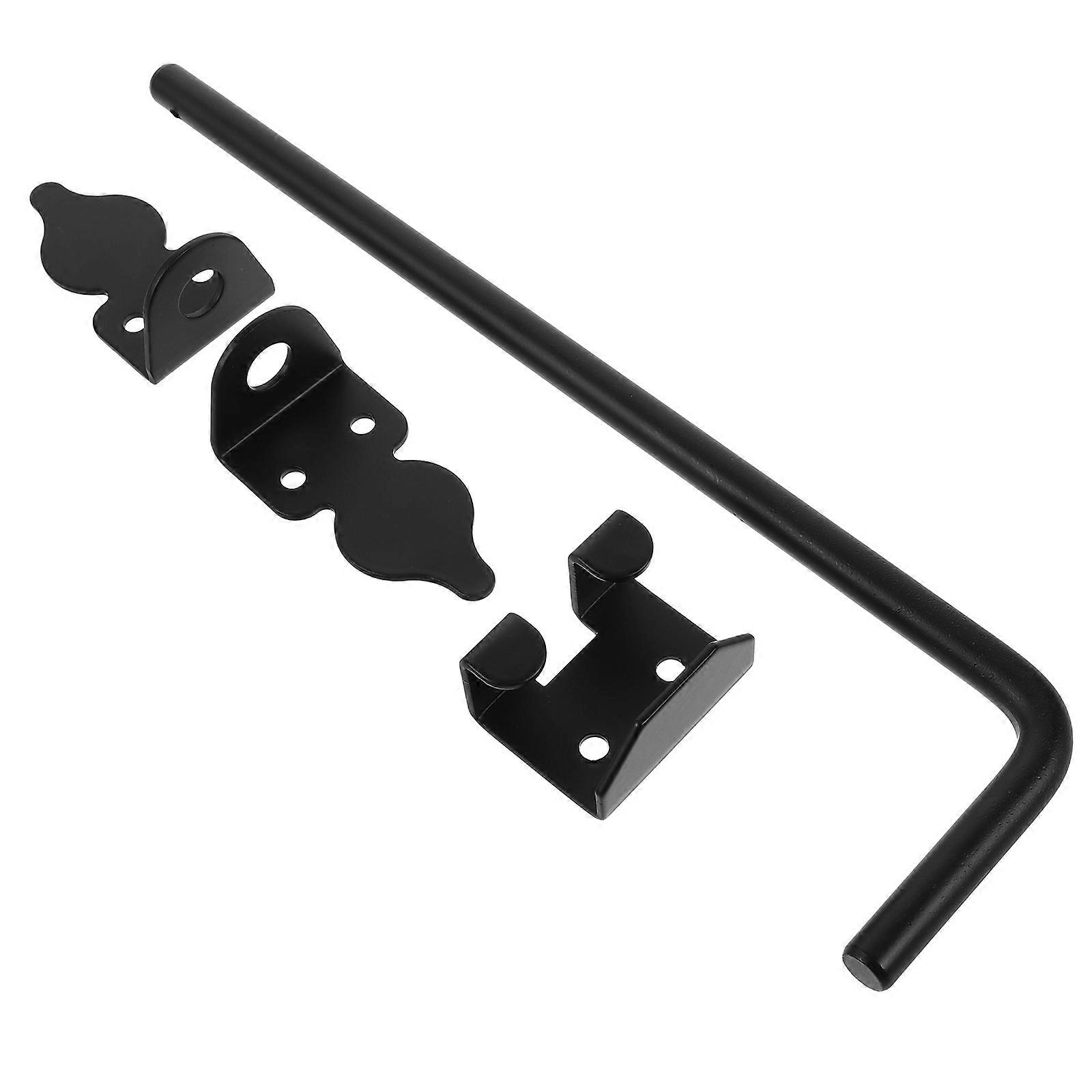 Gate Latches For Wooden Fences Cane Bolt Heavy Duty Black 12 Inches Garden 1Pcs