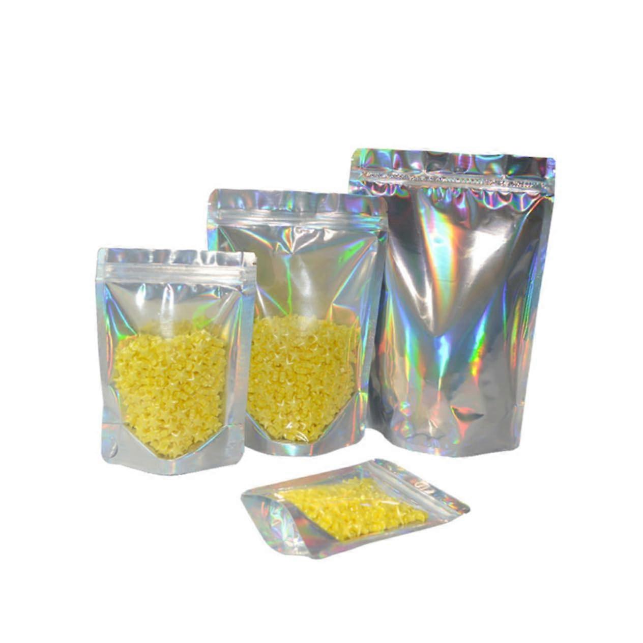 Self-Supporting Resealable Bag with Zipper Closure, One Side Transparent