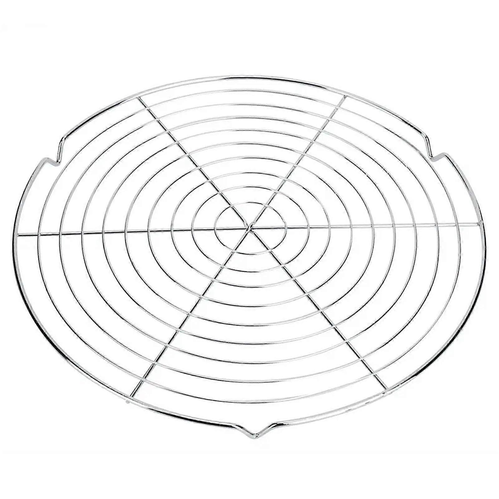 Barbecue Net 32 Cm Round Metal Wire Grill Net For Steaming And Cooling Charcoal Baking Net Pan Rack