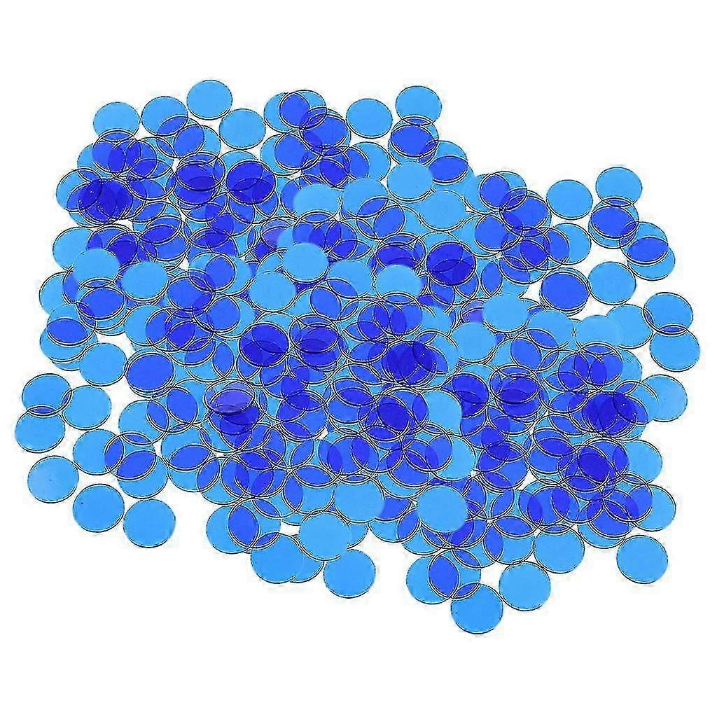 400x Professional Bingo Game Clear Color Counters Plastic Markers in Blue