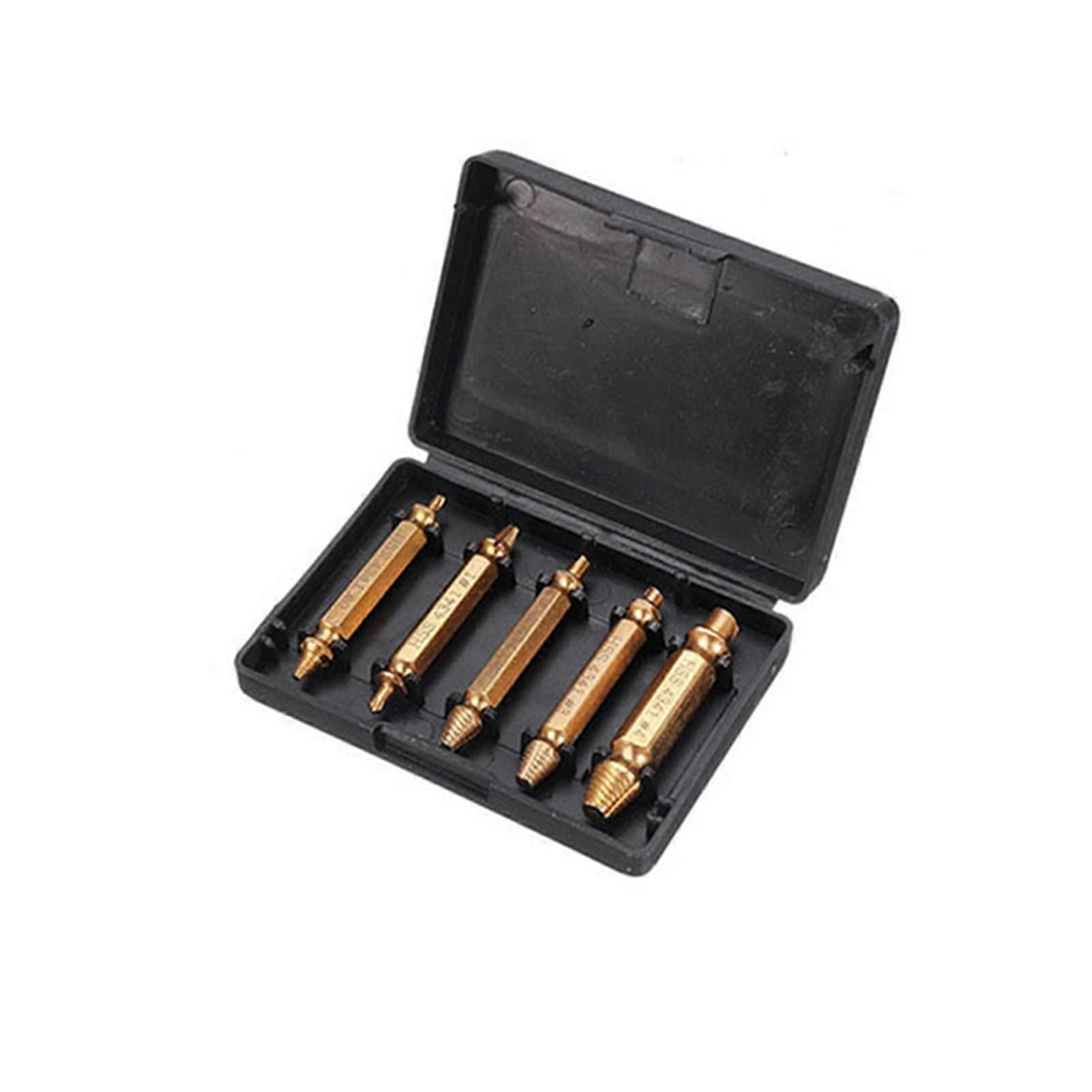 Screw Remover 4/5/6 Pieces Damaged Screw Extractor Drill Bit Set 5PCS gold