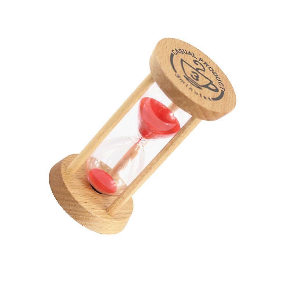 Childrens Timed Hourglass Hourglass Timer Red 5x10cm Mask Application 1Pcs