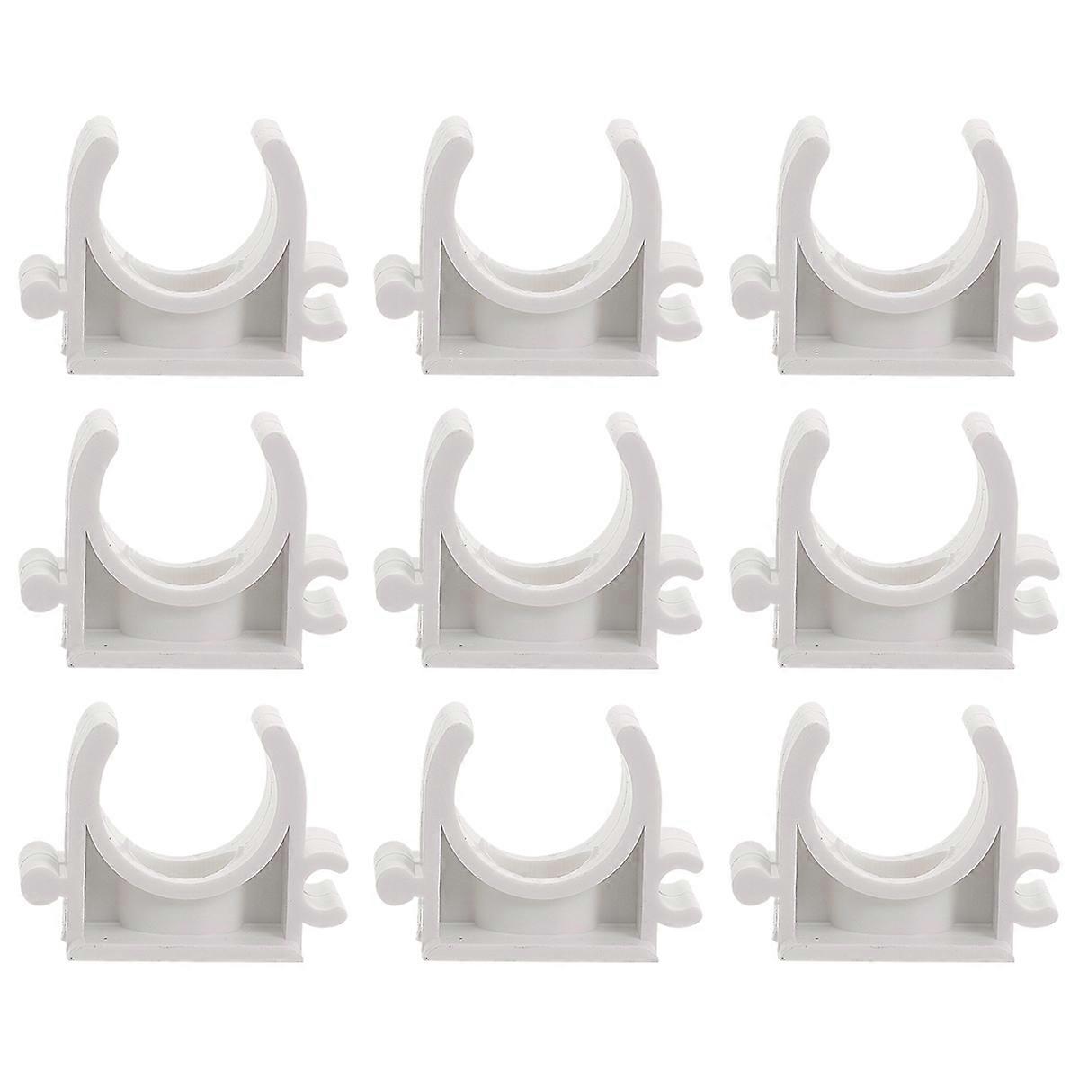 Plastic U Bracket Holder Clamps Gas Pipe Fixing Durable Socket 1.45X1.06X0.67inch Fast Installation 100Pcs
