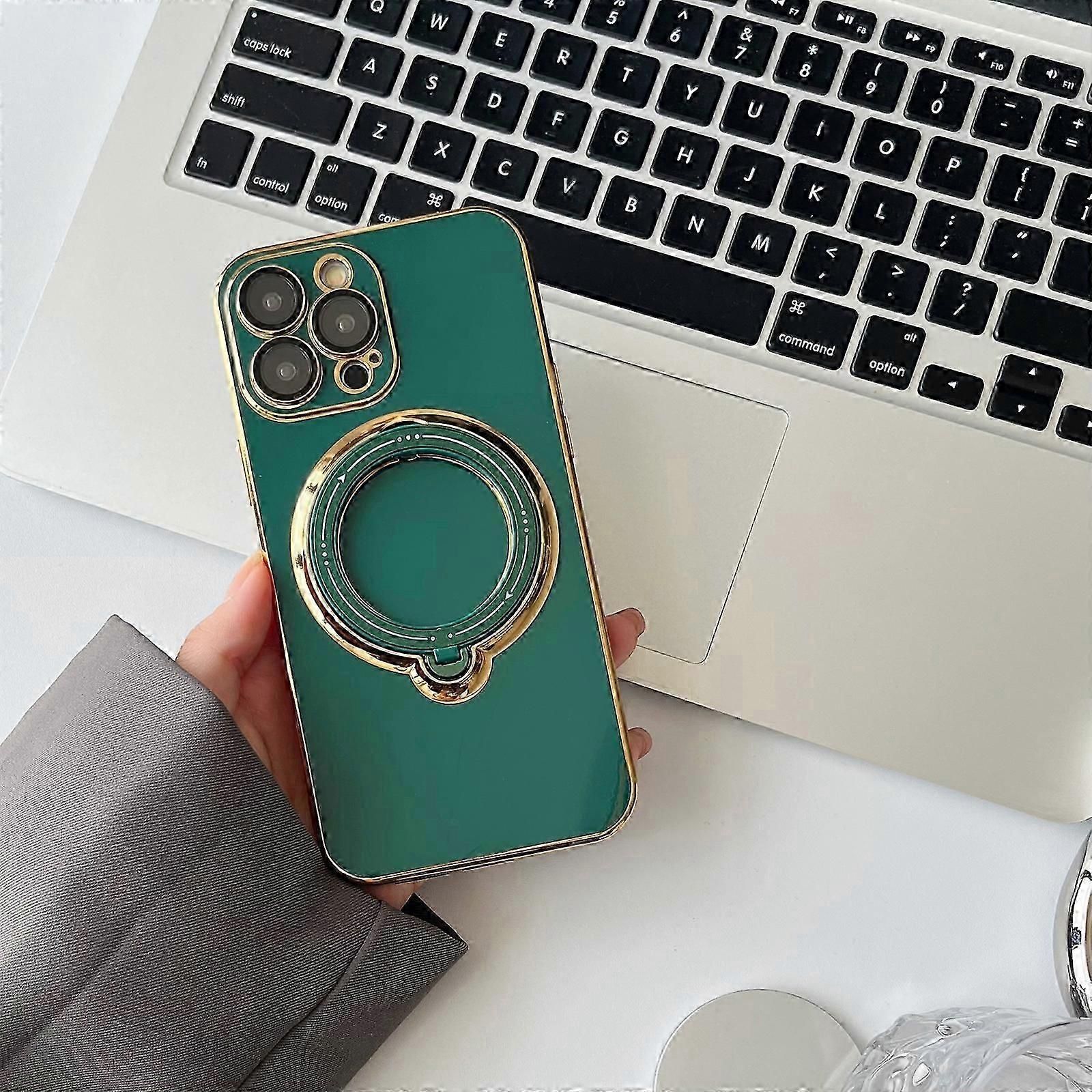 360Rotatable Magnetic Ring for iPhone 15 Pro Max/15 Ultra Case with Invisible Stand,[Compatible with MagSafe][Lens Protection] for 15 Pro Max