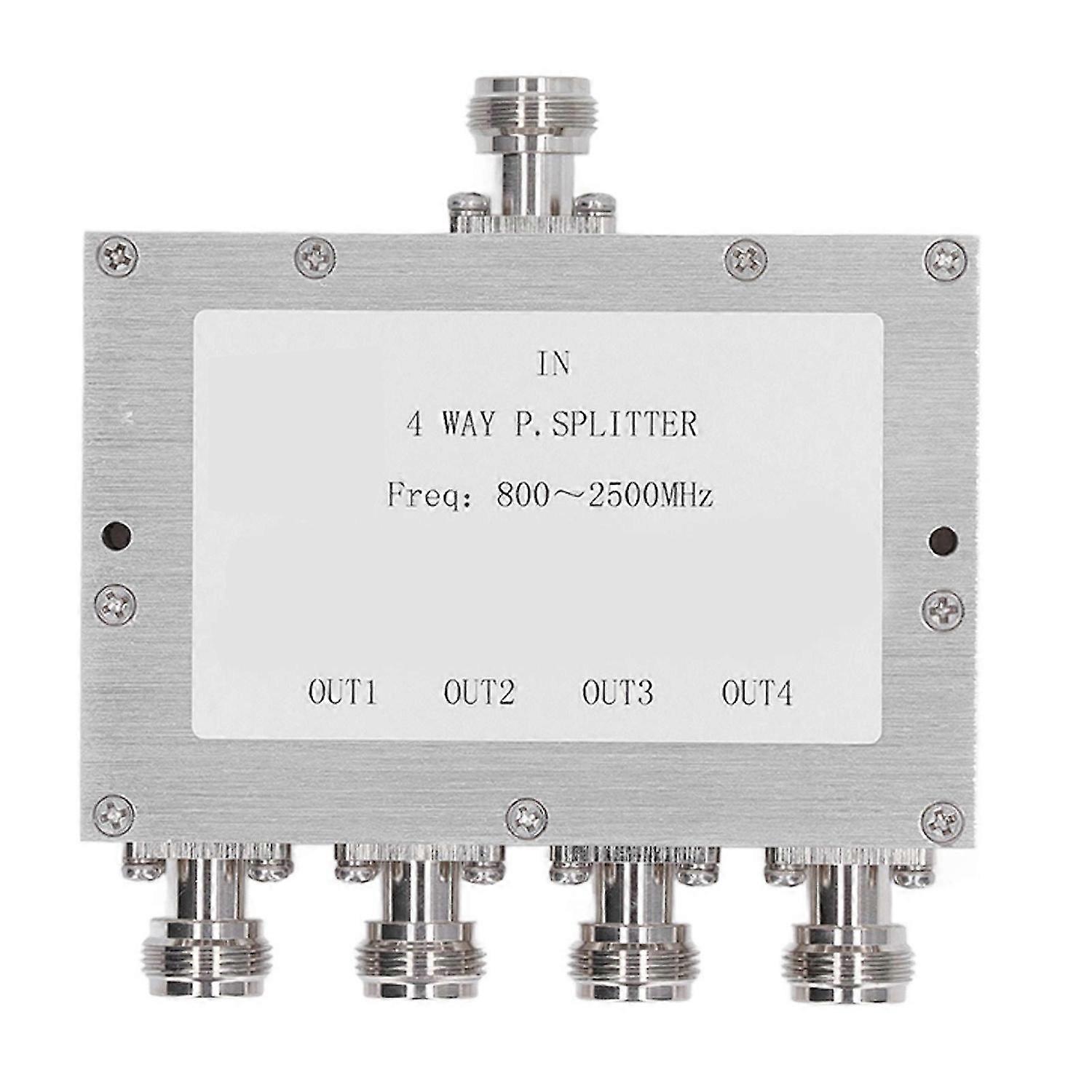 RF Power Splitter 4 Way Divider 800~2500MHz 35W Signal Module Low Loss N Type Interface