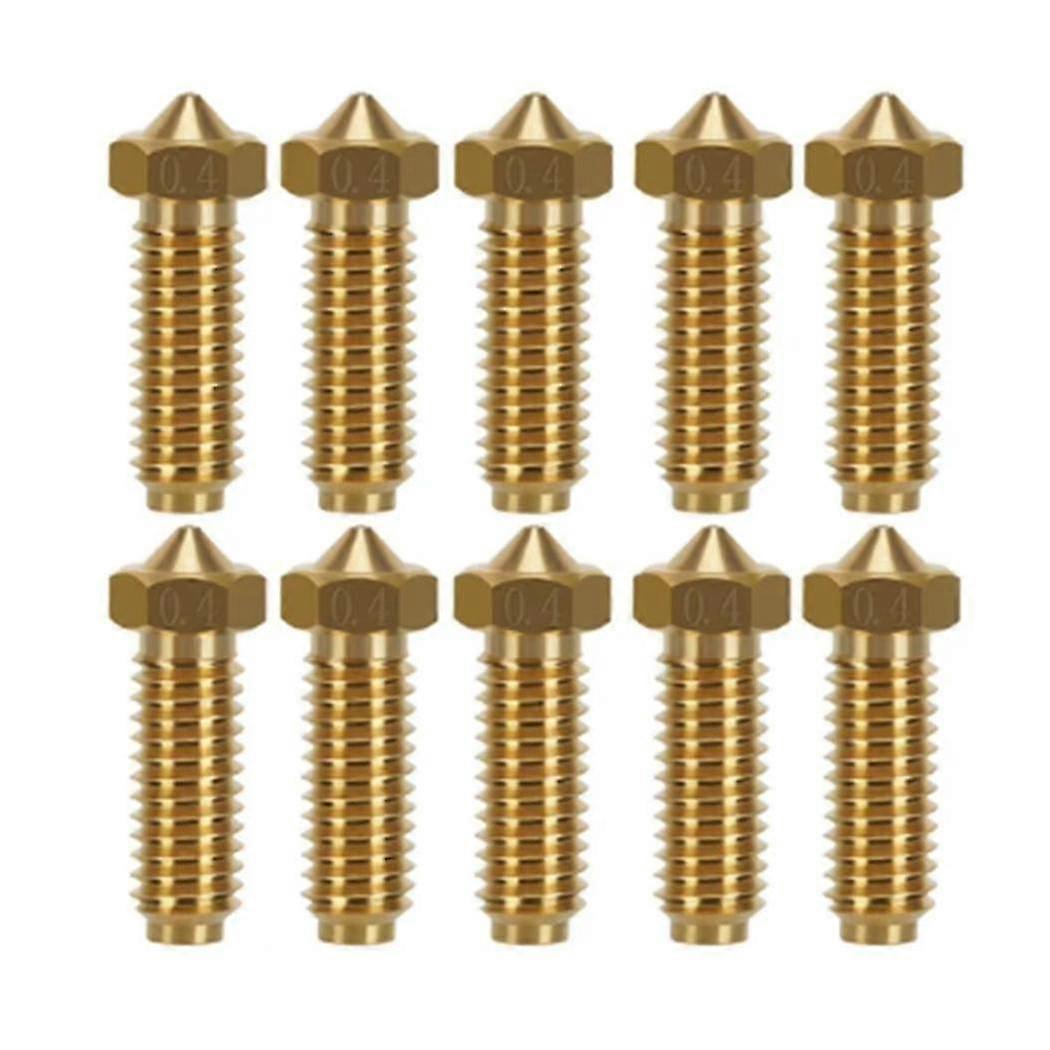 10 Stück Messingdüsen für 2 Düsen 0,4 mm High Flow .75 mm Filament 3D-Drucker --