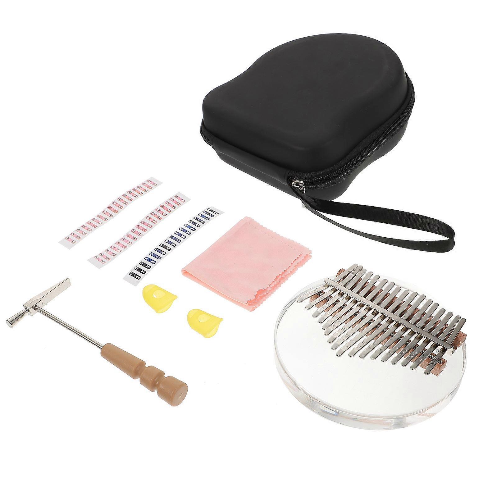 Transparent Key Kalimba Finger Piano, Ergonomic Lightweight Portable Musical Instrument for Beginners and Music Enthusiasts