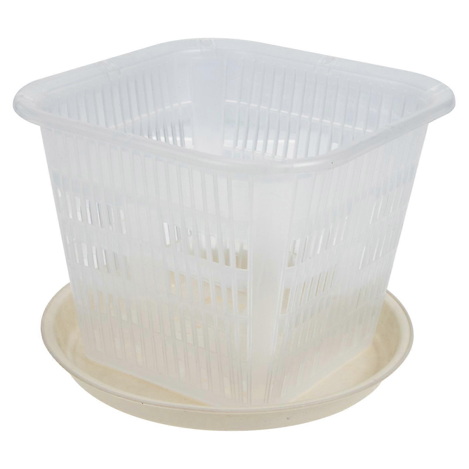 Gardening Pots Root Control Flower Pot Breathable Square 14x14cm Support Plant Growth 1Set