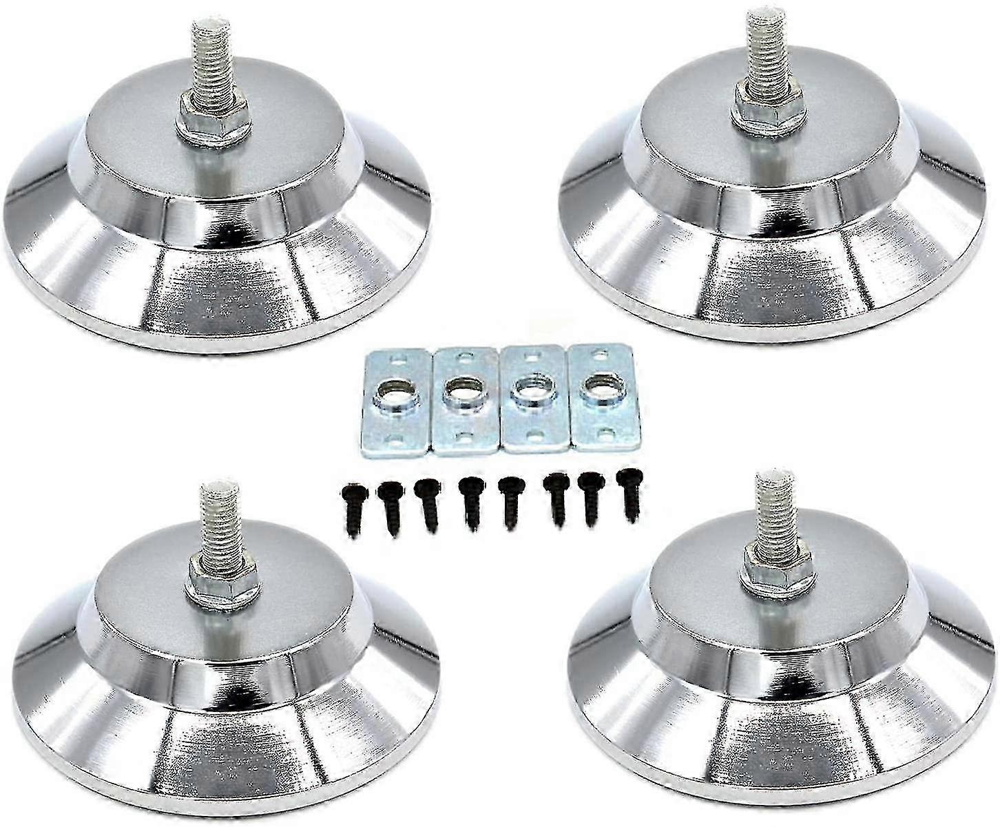 Set of 4 Universal Adjustable Pool Table Legs - Replacement Feet for Standard Pool Tables
