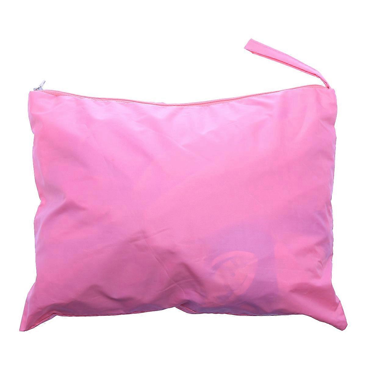 Rain Poncho Waterproof Hooded Raincoat for Kids Pink M Size Tear-Resistant 1Set